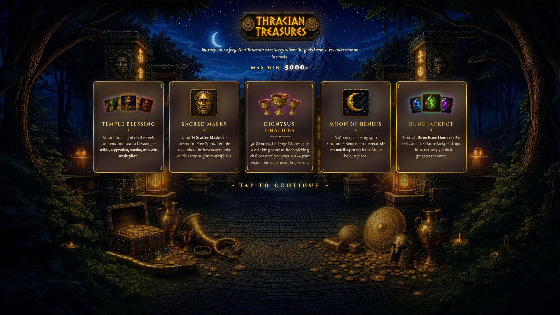 Thracian Treasures slot intro screen