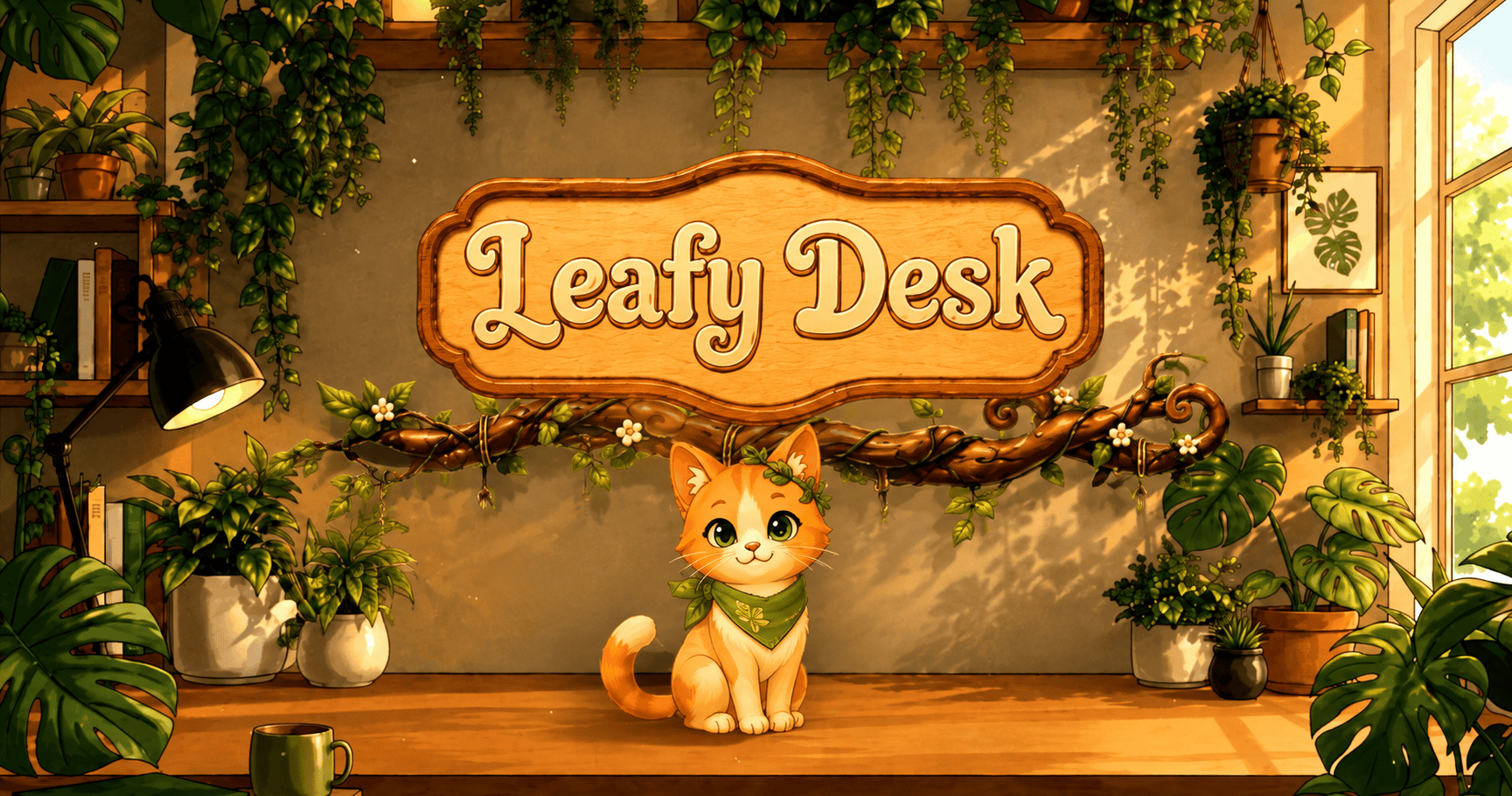 Leafy Desk Slot Demo by Coffe Gaming slot cover image