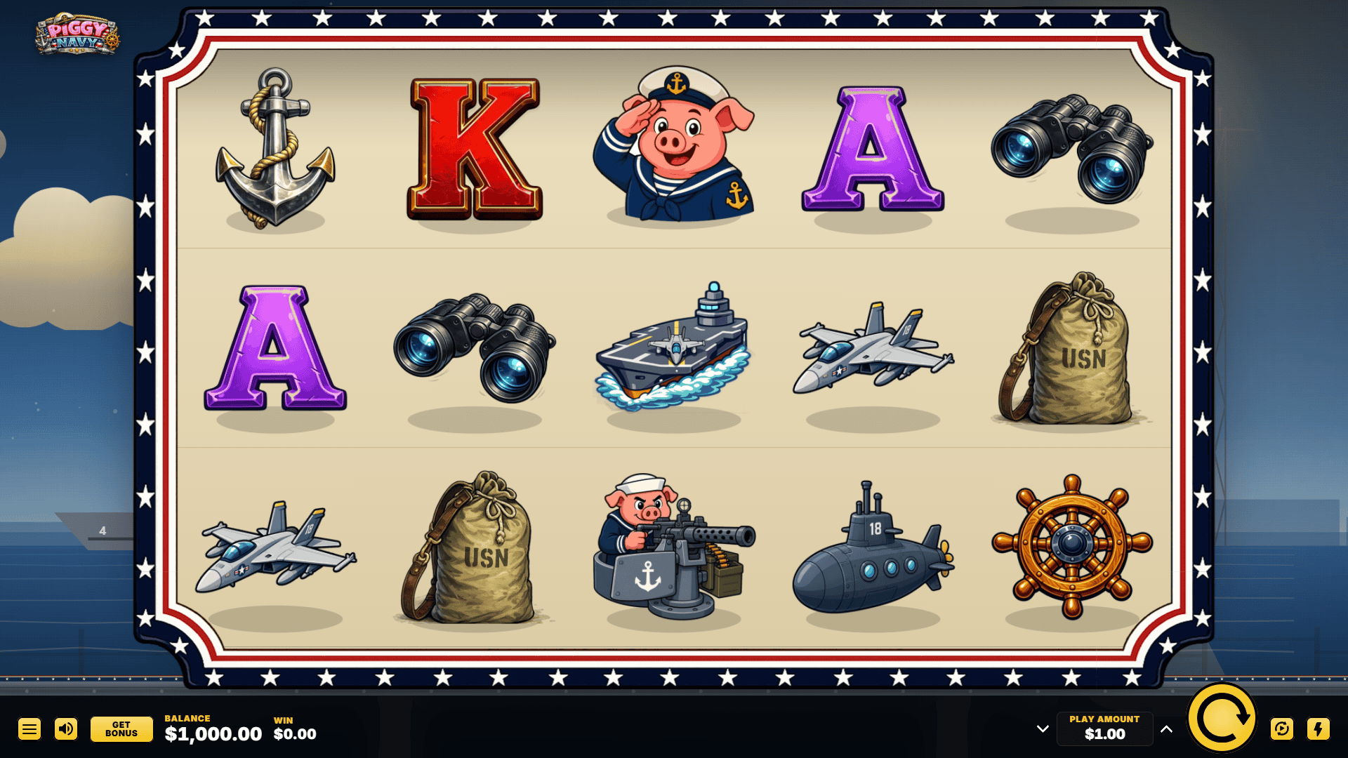 Piggy Navy slot gameplay reels