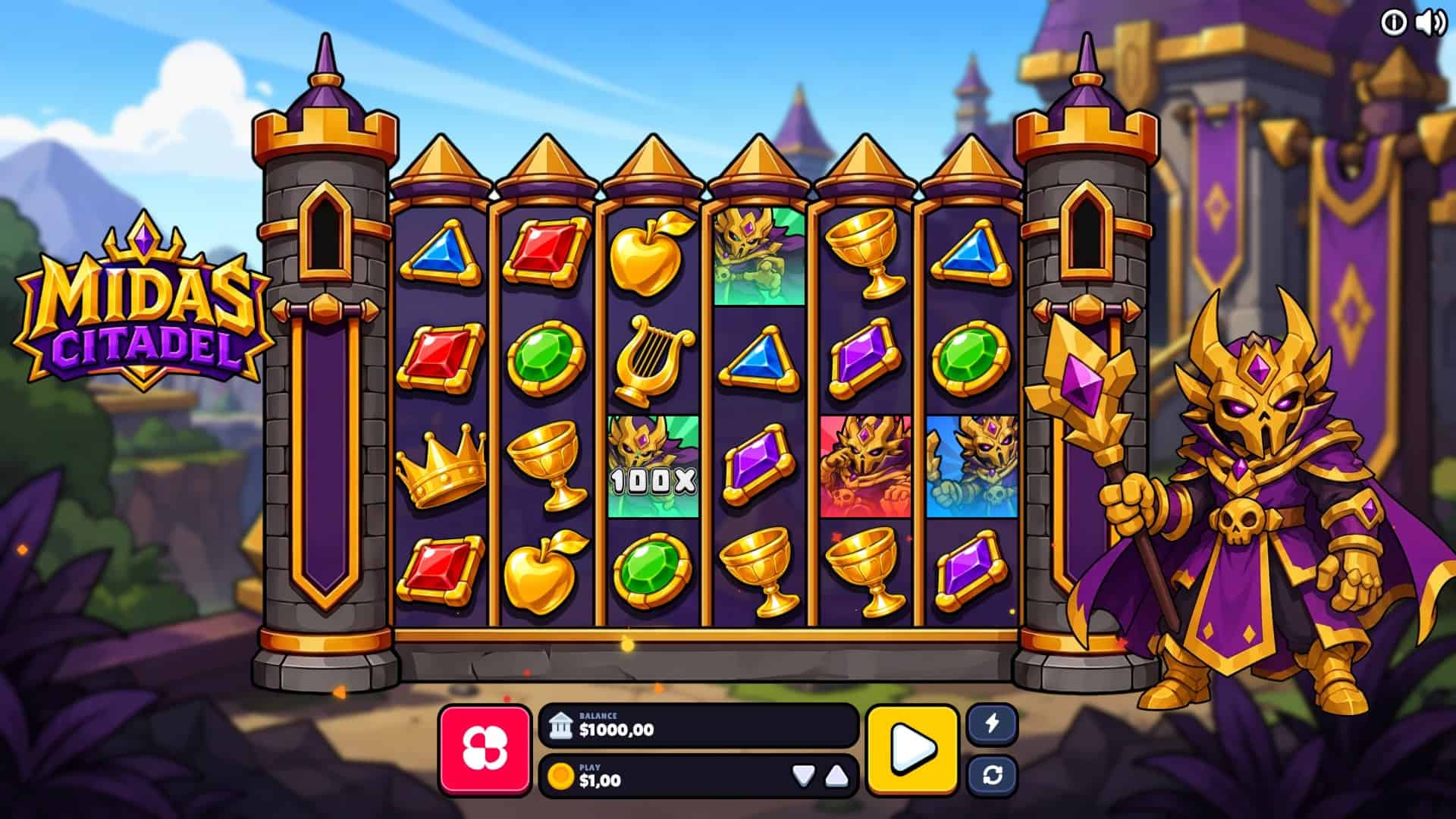 Midas Citadel slot gameplay reels