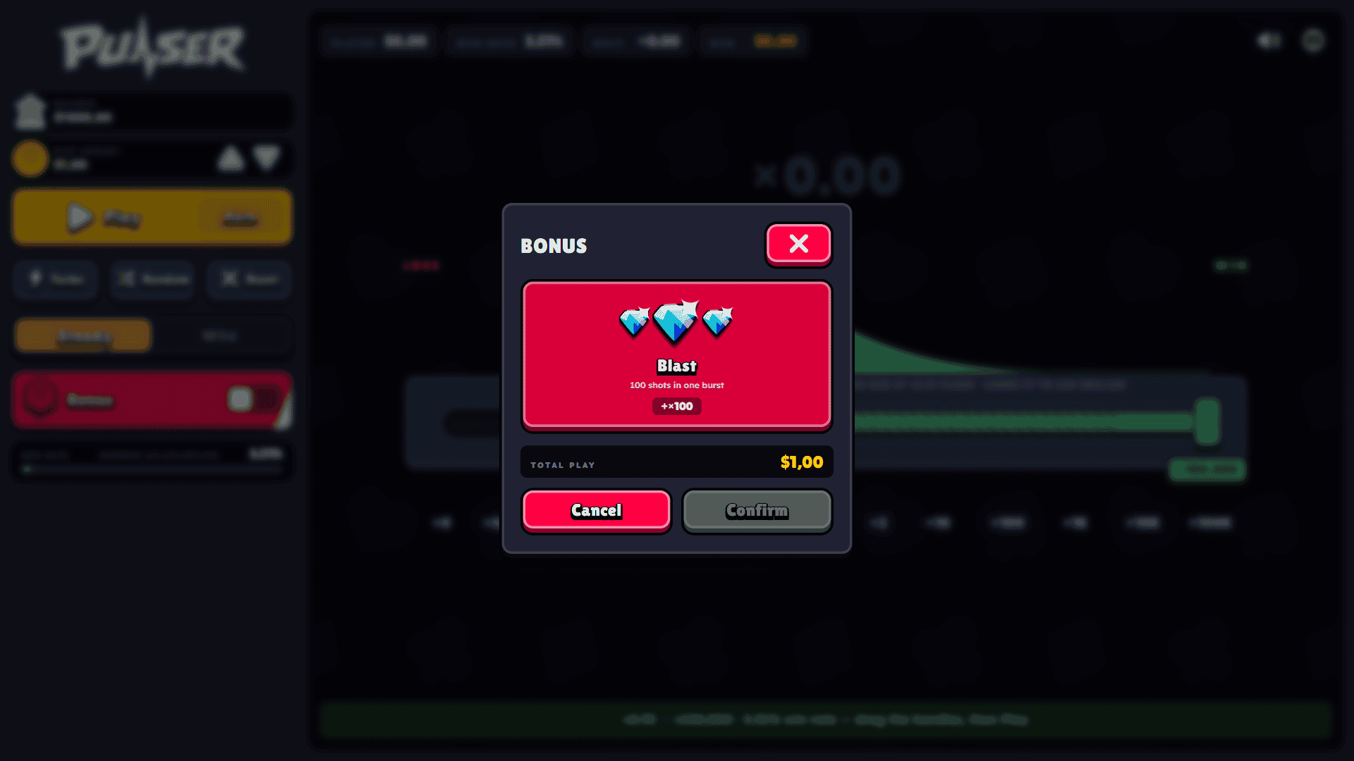 Pulser bonus buy menu