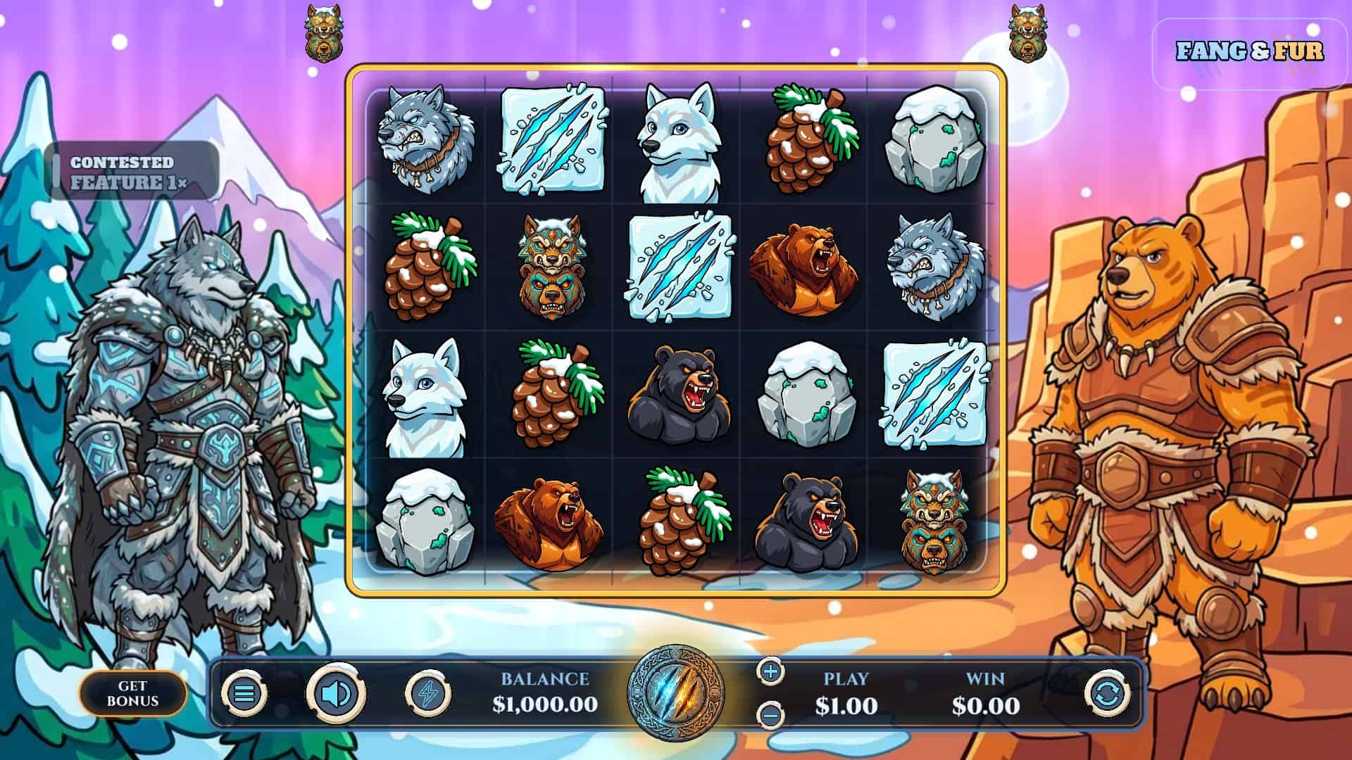 Fang and Fur slot gameplay reels
