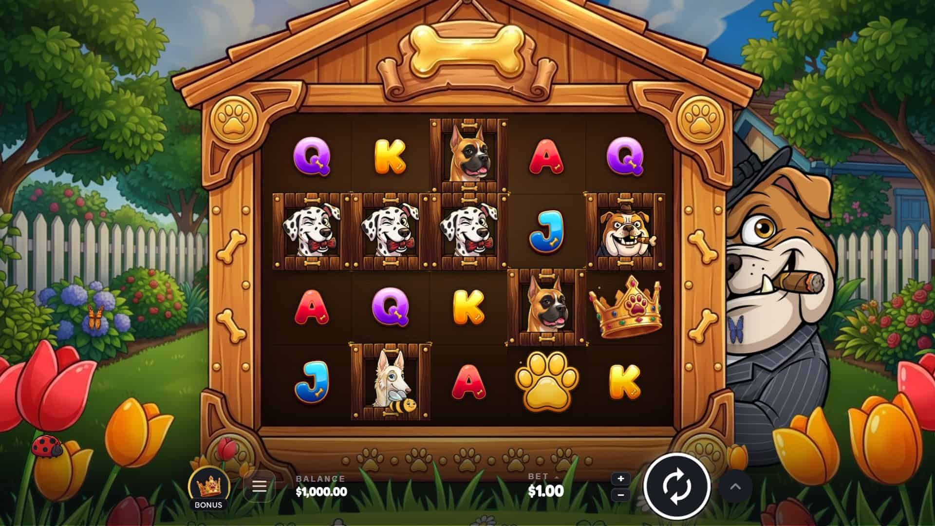 Spot the top dog slot gameplay reels