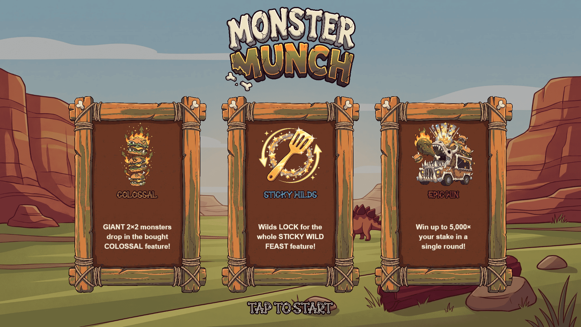 Monster Munch slot intro screen