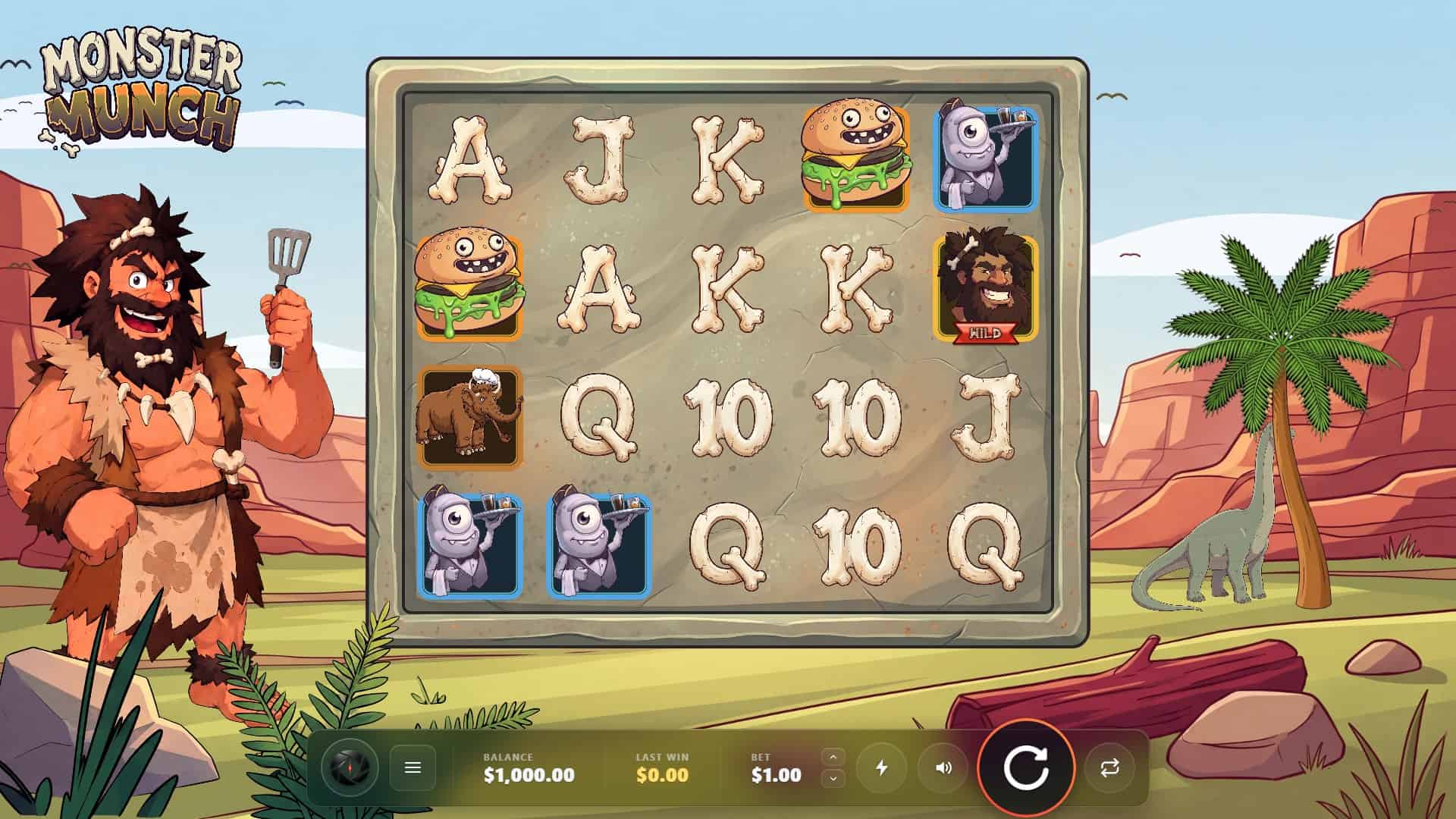Monster Munch slot gameplay reels