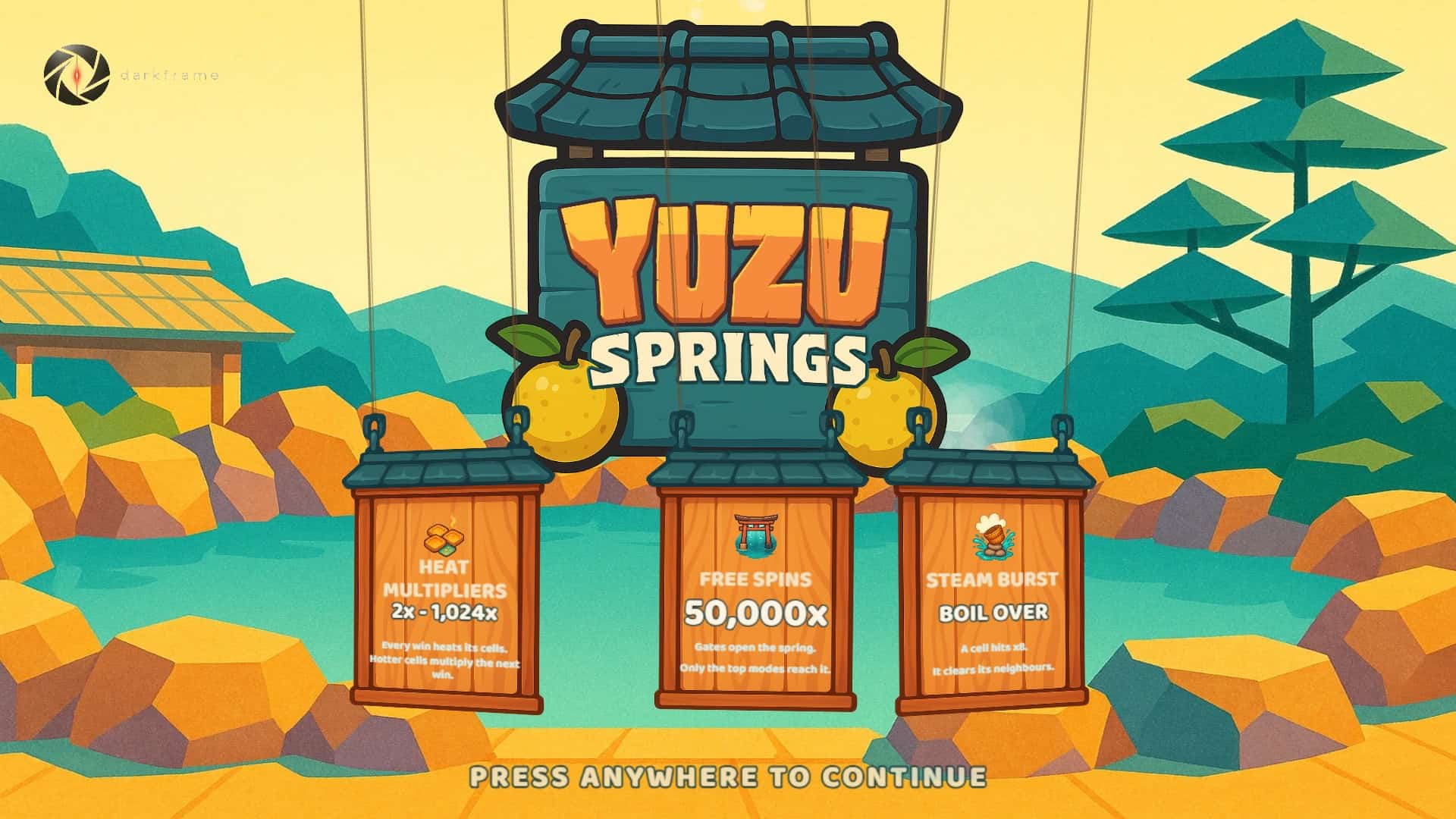 Yuzu Springs slot intro screen