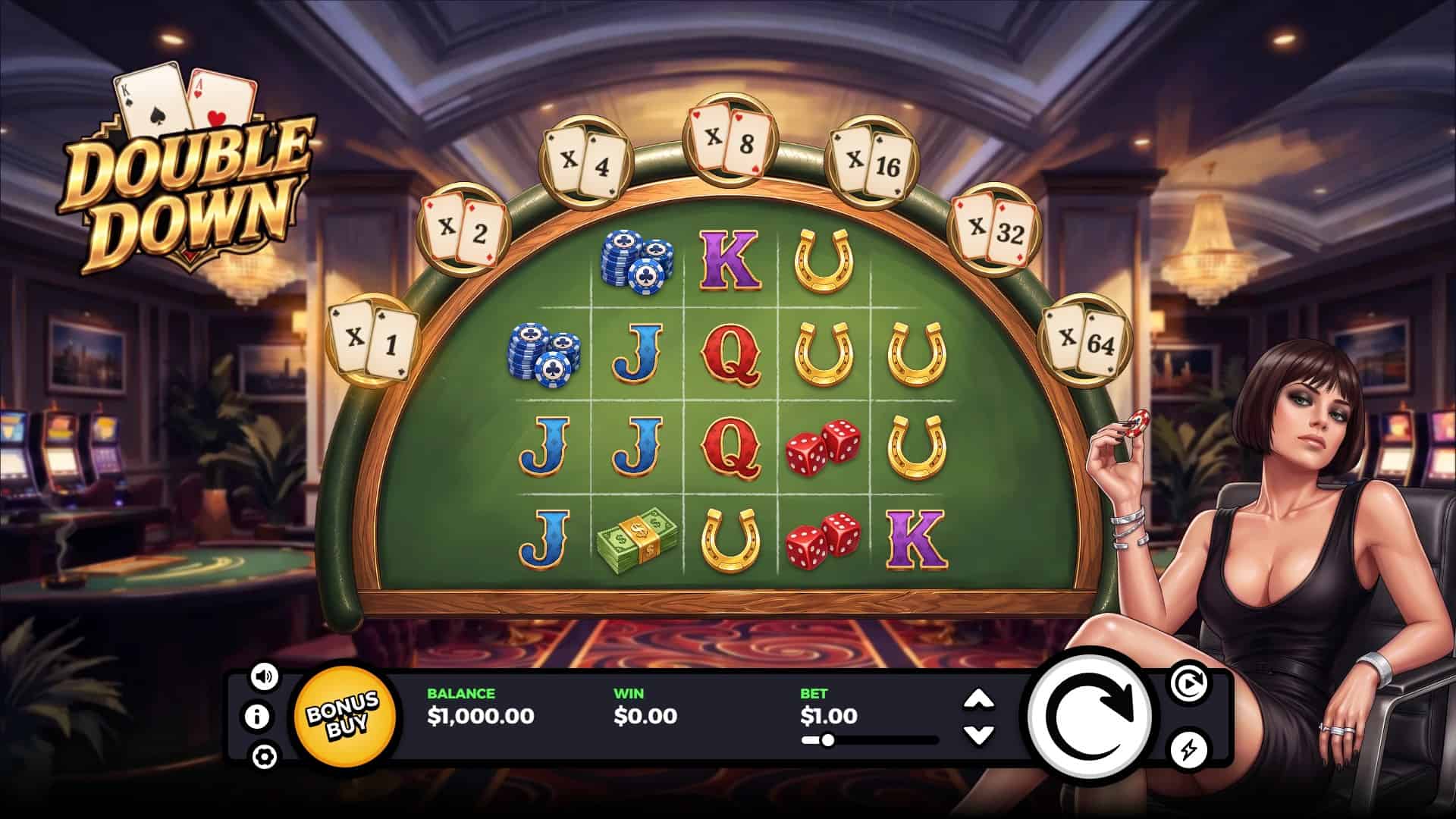 Double Down slot gameplay reels
