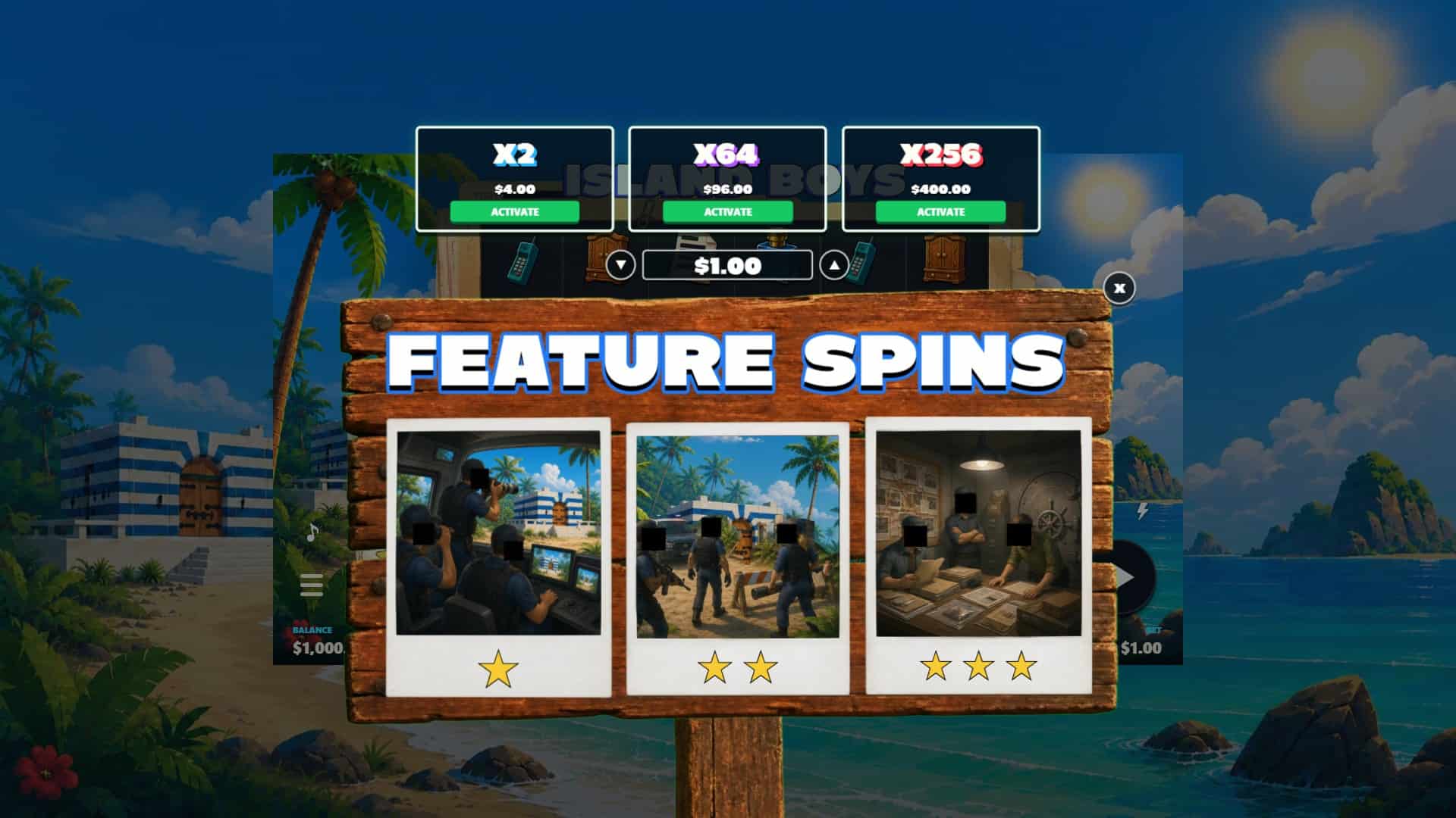 Island Boys Bonus Buy bonus buy menu