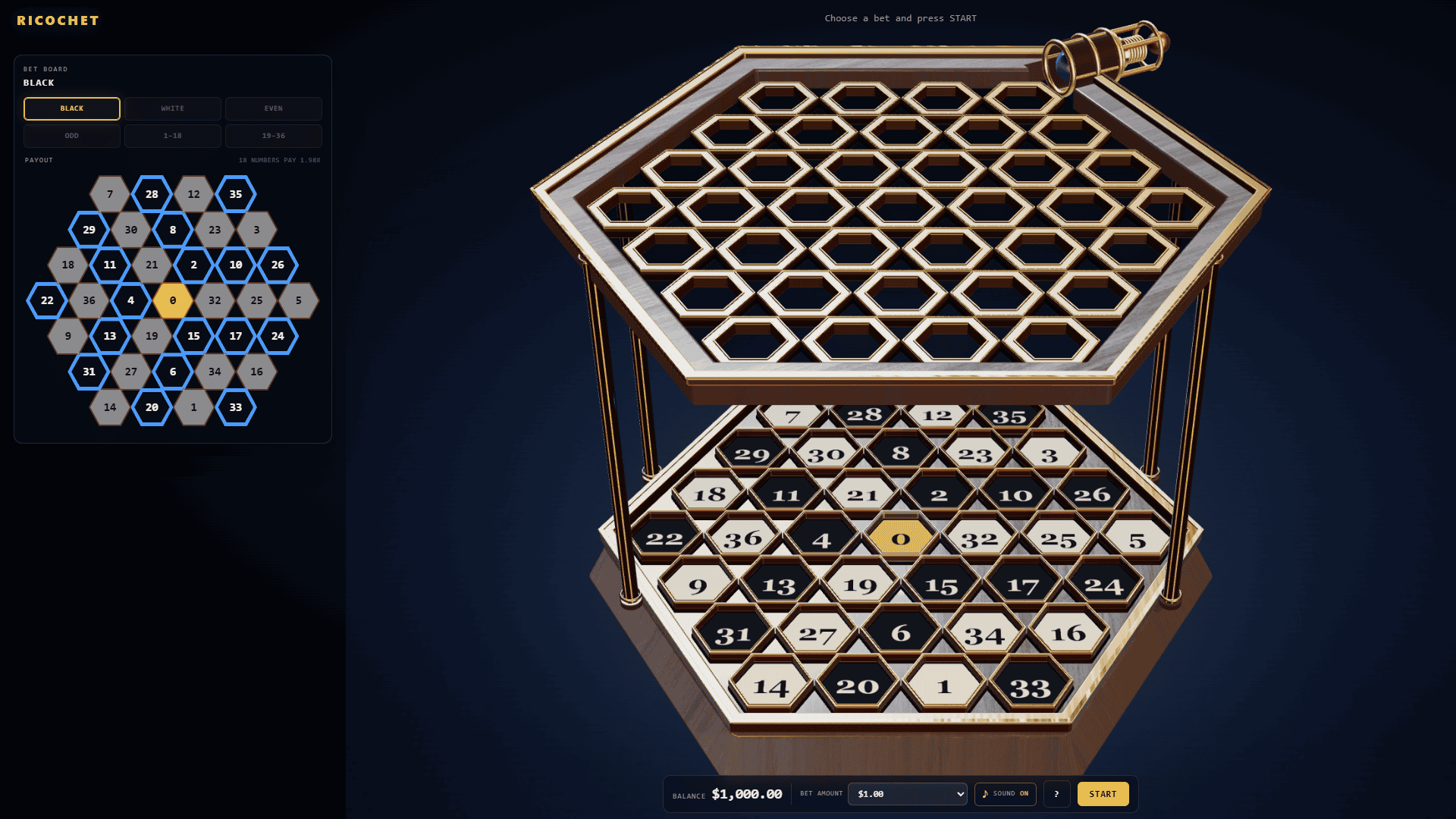 Ricochet slot gameplay reels