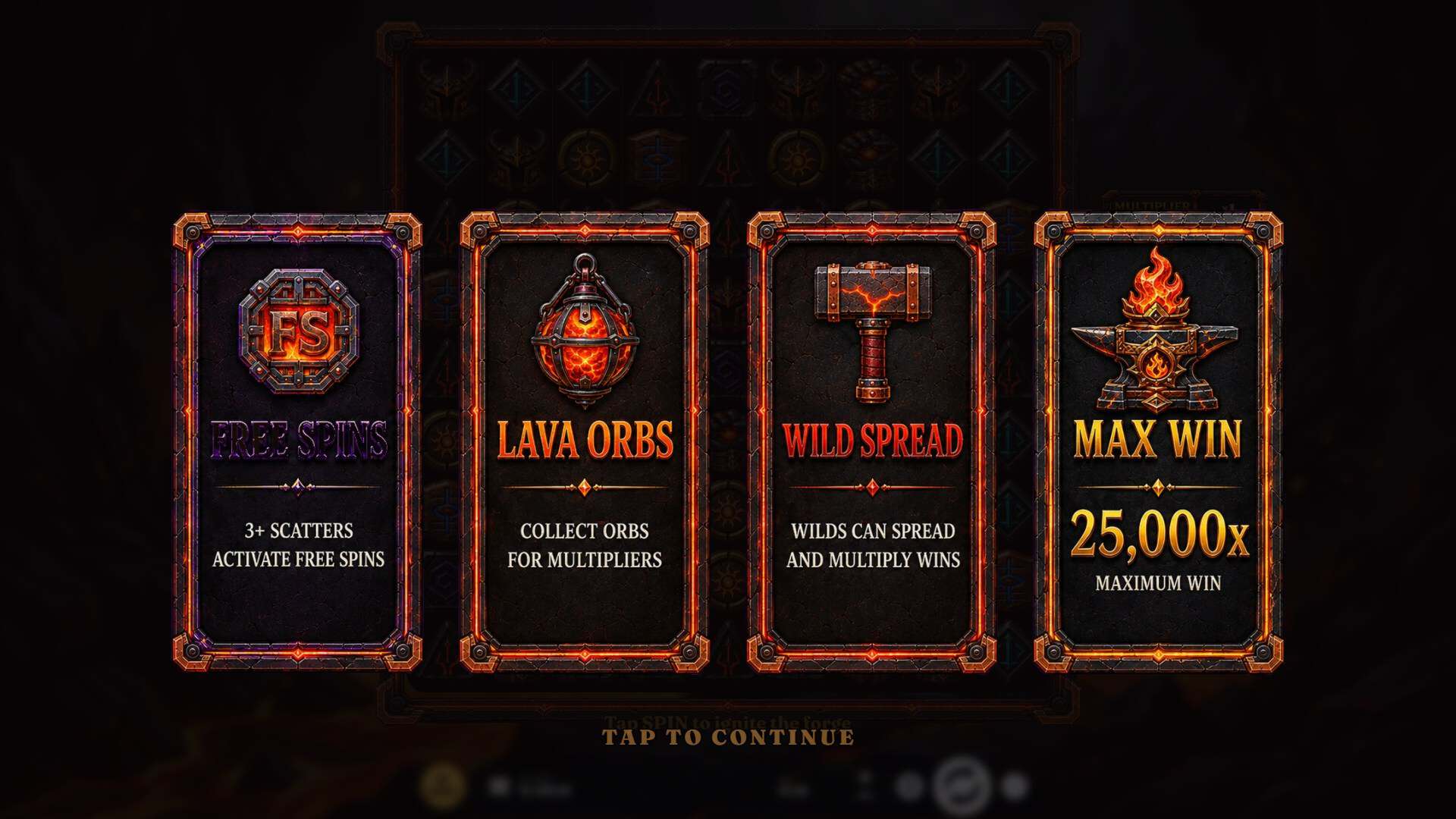Stone Rush 2 slot intro screen