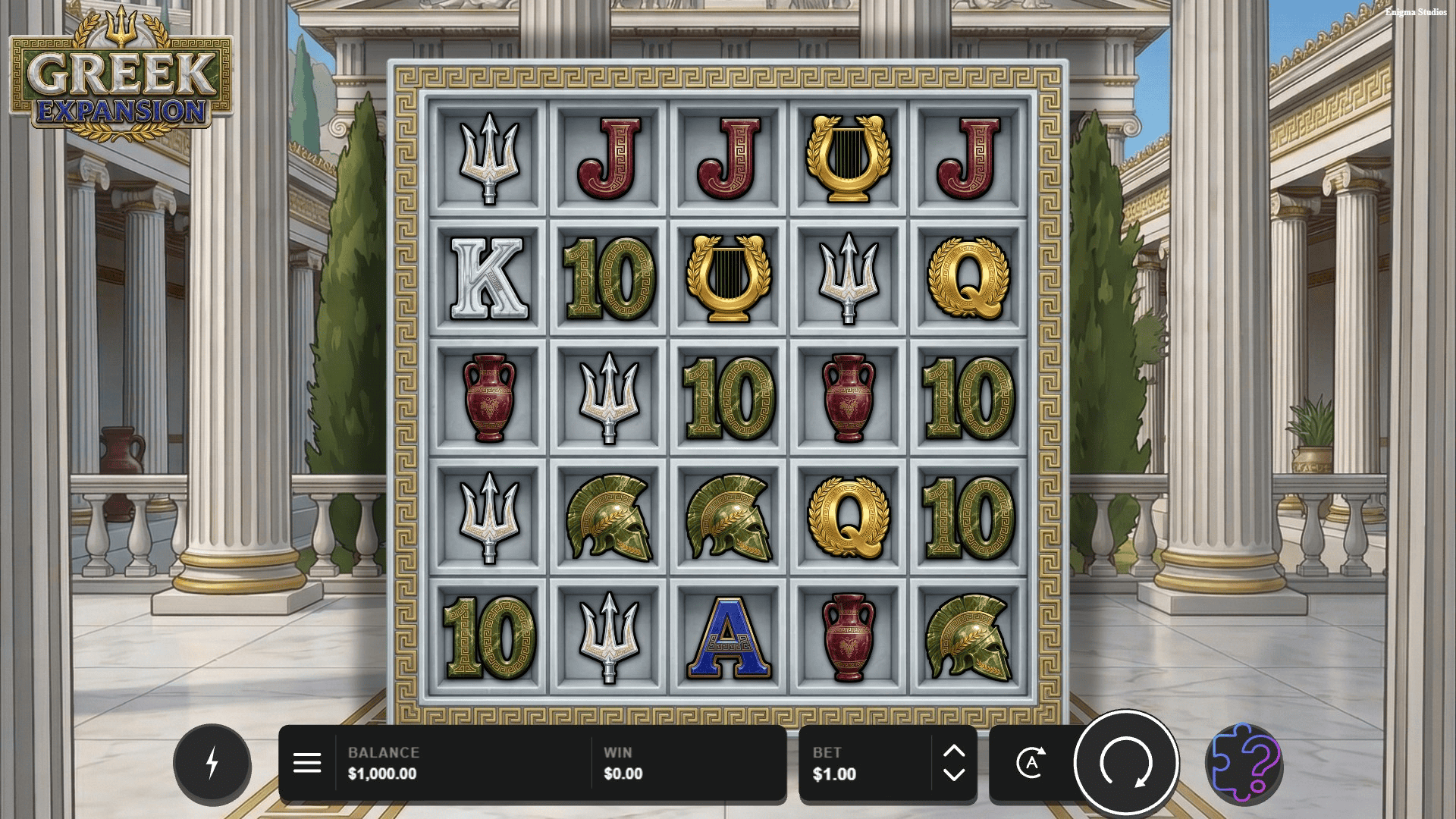 Greek Expansion slot gameplay reels