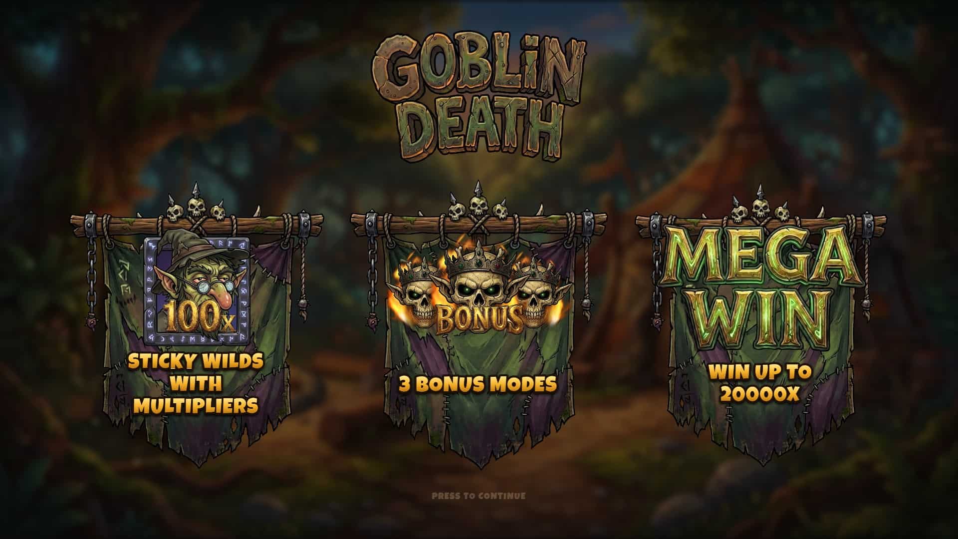 Goblin Death slot intro screen