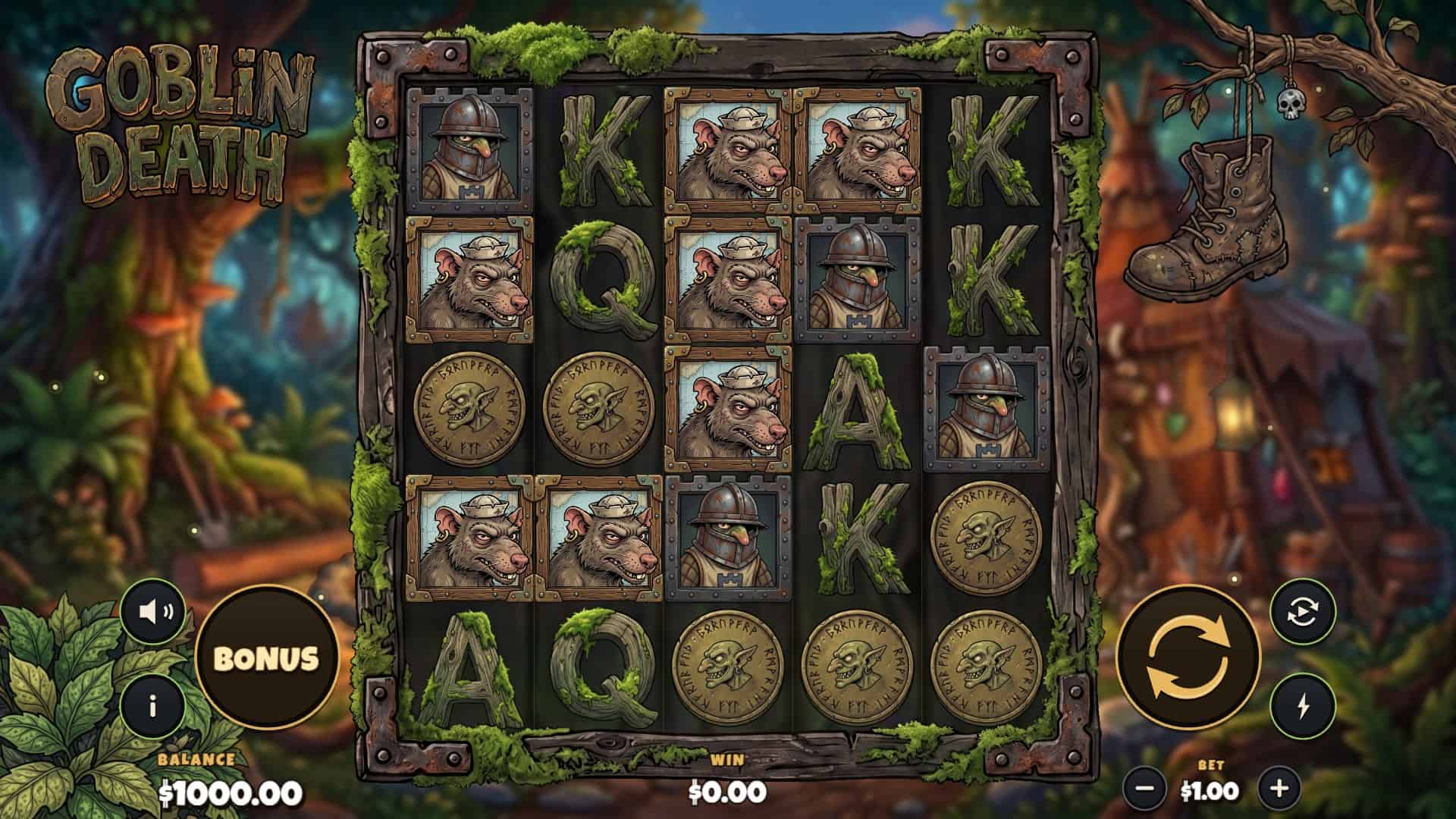 Goblin Death slot gameplay reels