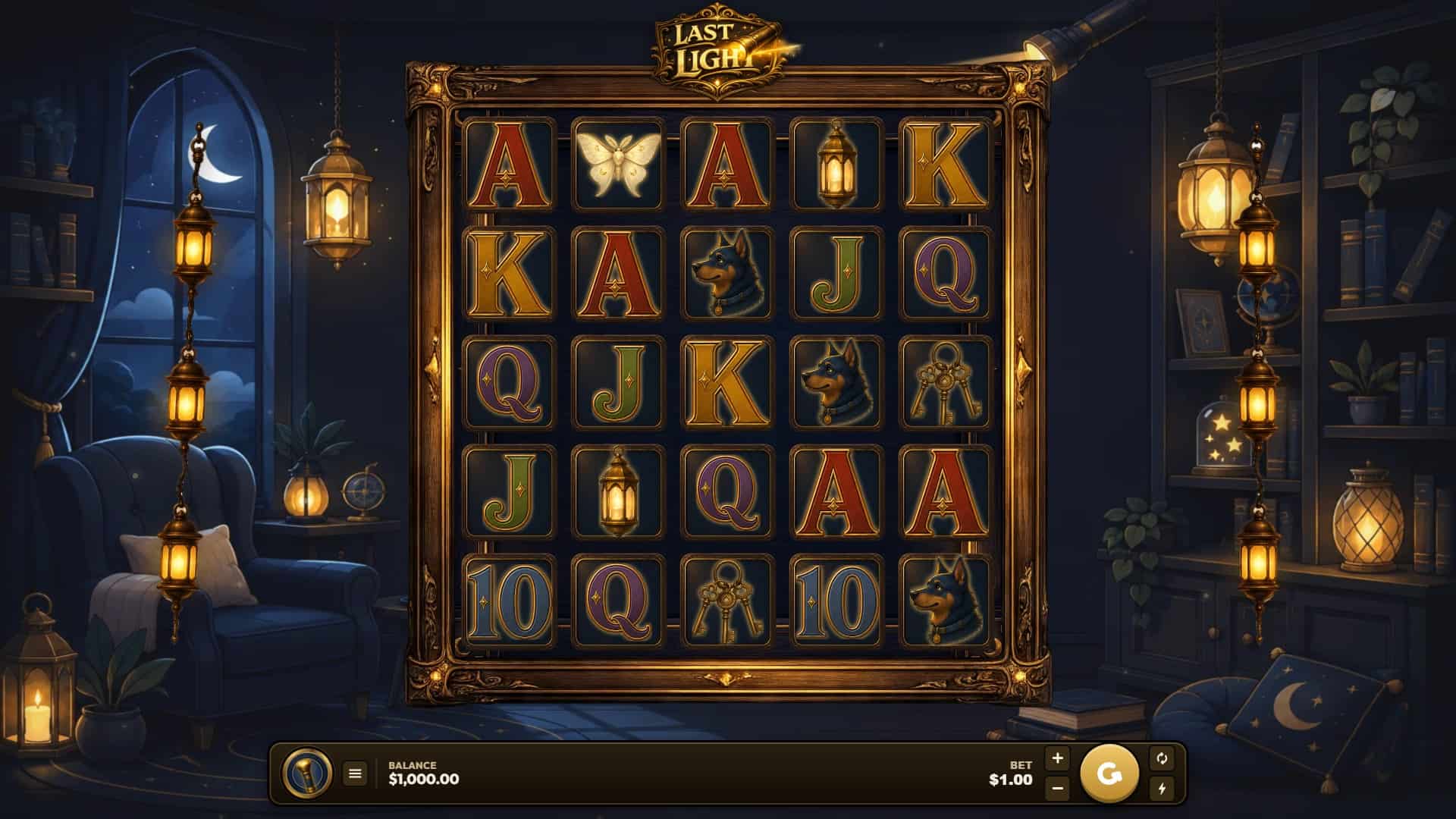 Last Light slot gameplay reels