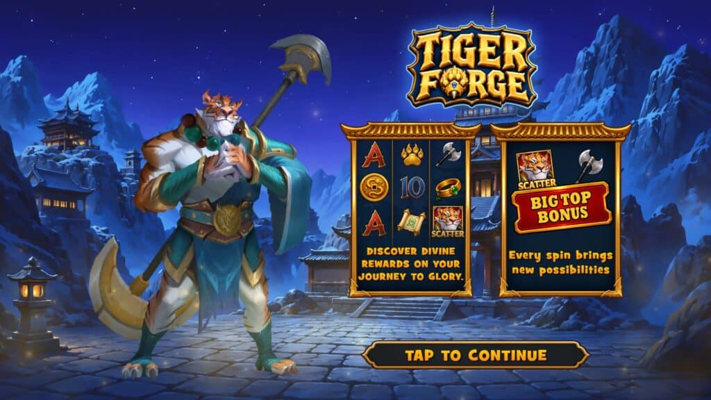 Fluxongames tiger force intro screen