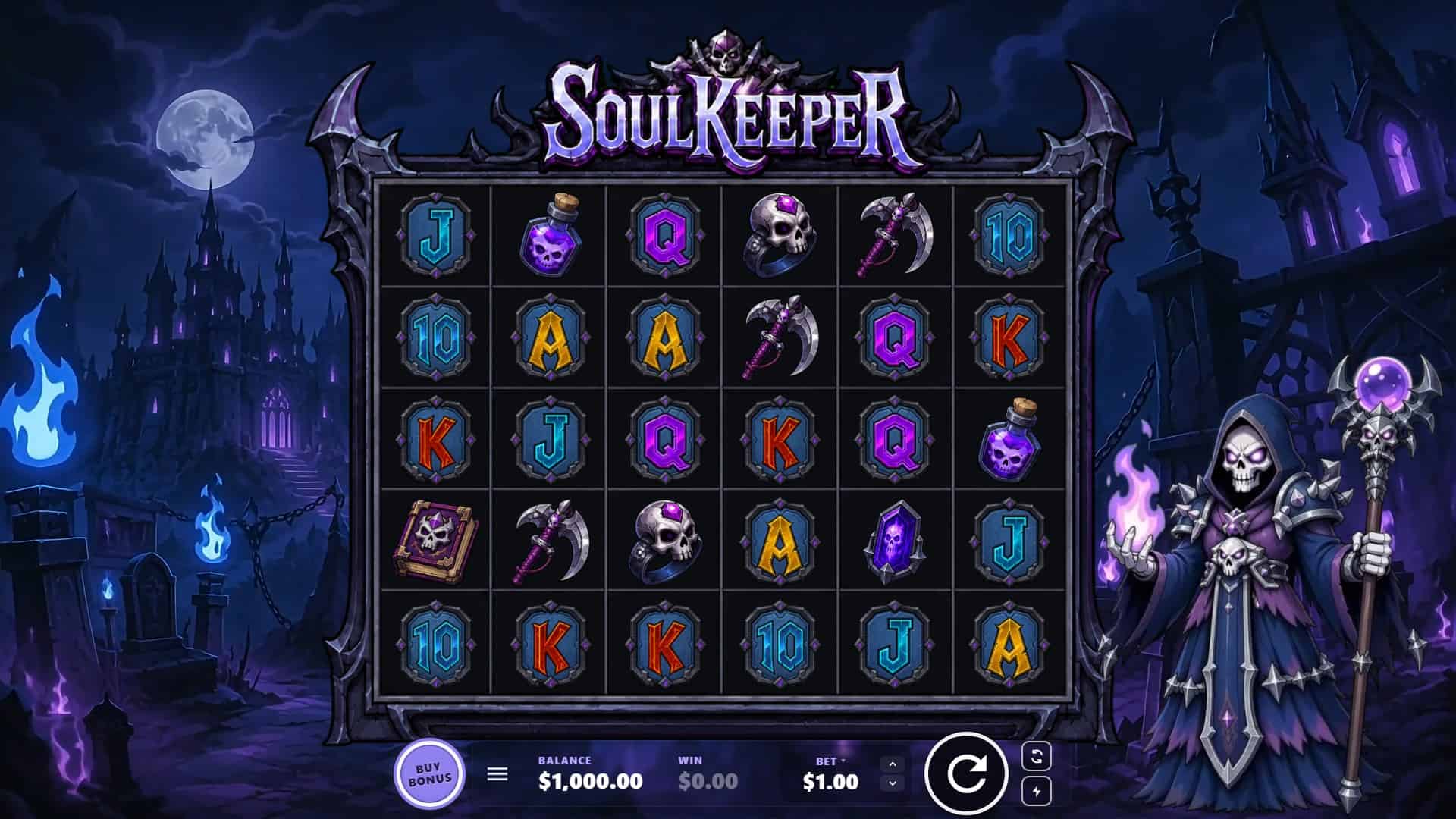 SoulKeeper slot gameplay reels