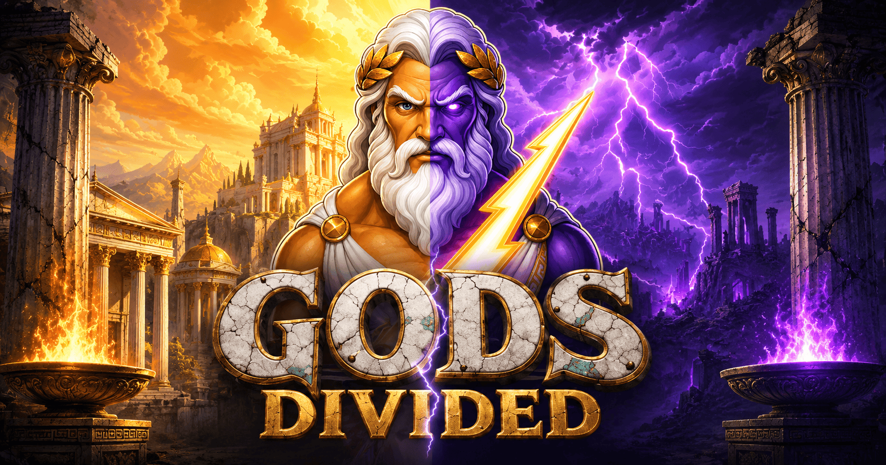 Gods Divided Slot Demo by Fracture slot cover image