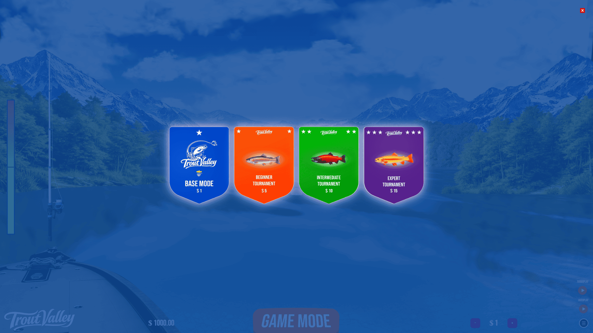 Trout Valley slot intro screen