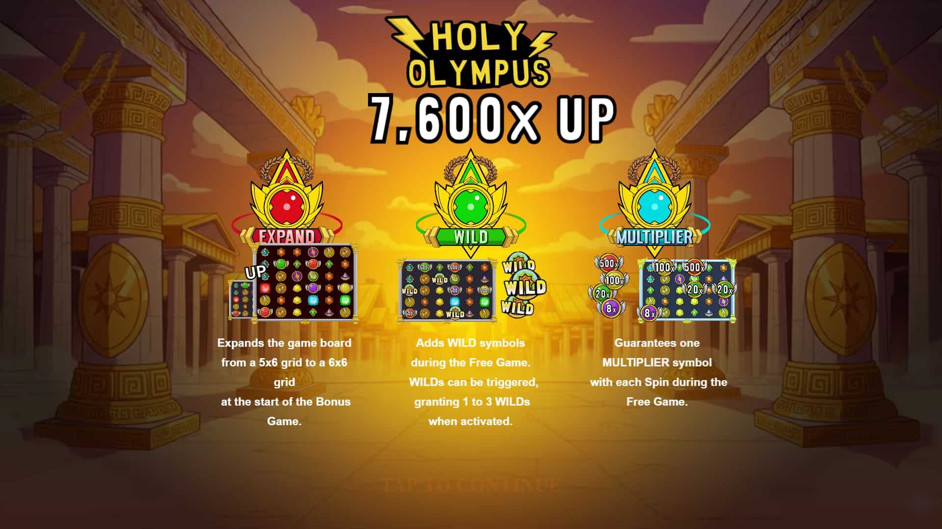 Holy Olympus slot intro screen