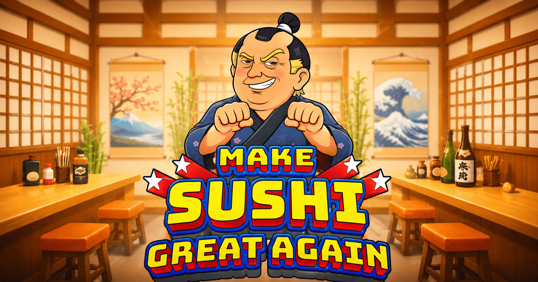 Make Sushi Great Again Slot Demo by Funky Games slot cover image