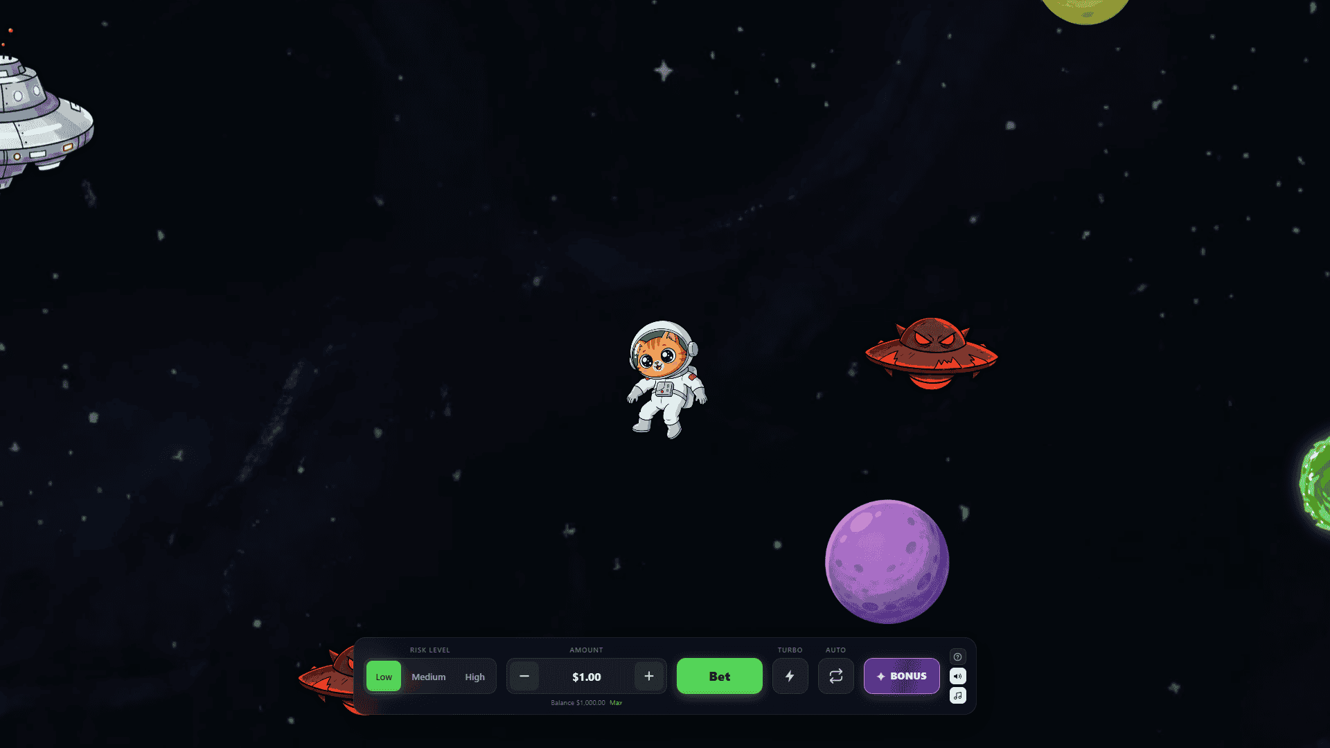 Space Kitty slot gameplay reels
