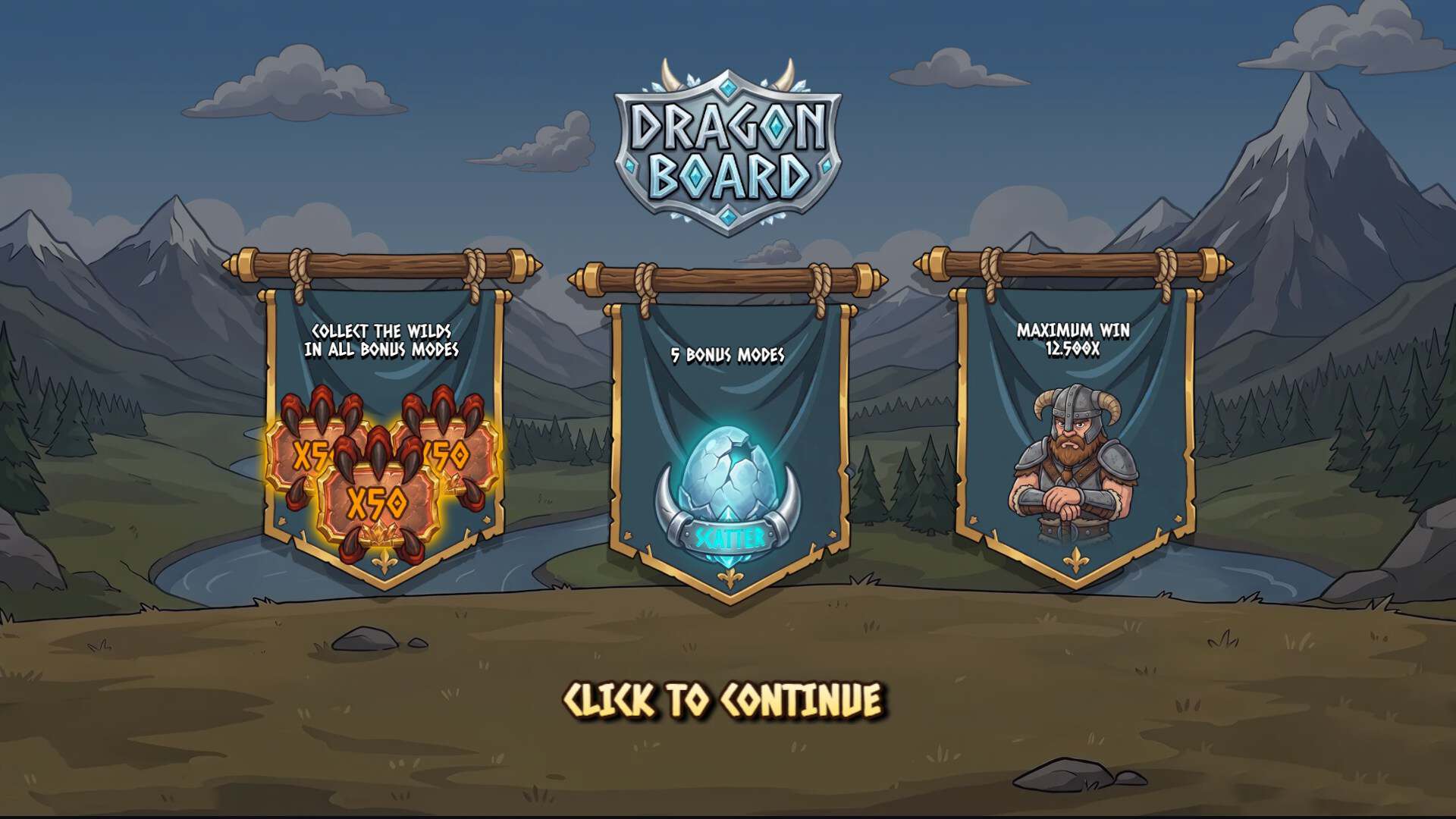 Dragon Board slot intro screen