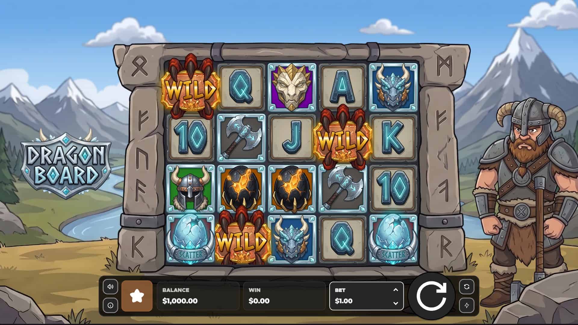 Dragon Board slot gameplay reels