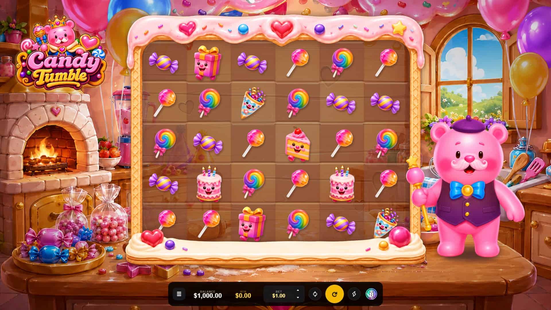 Candy Tumble slot gameplay reels