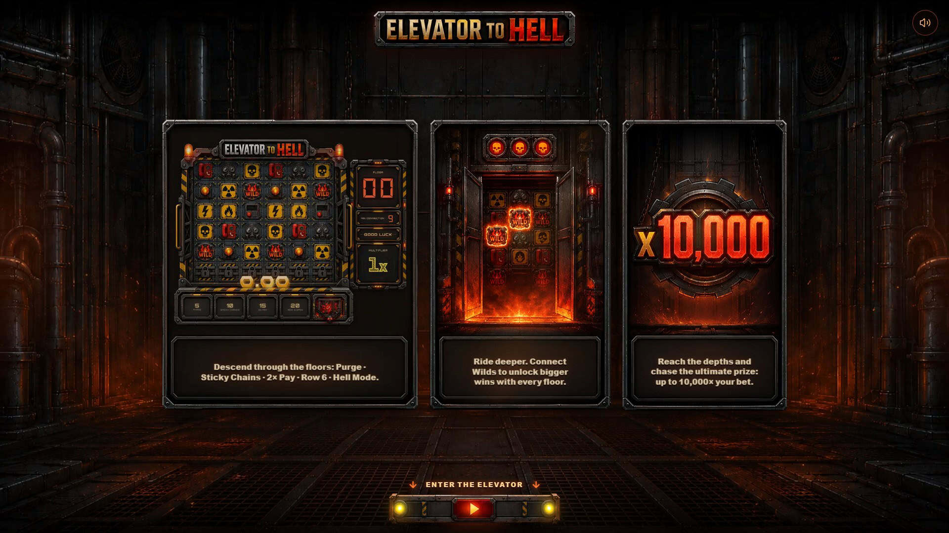 Elevator To Hell slot intro screen