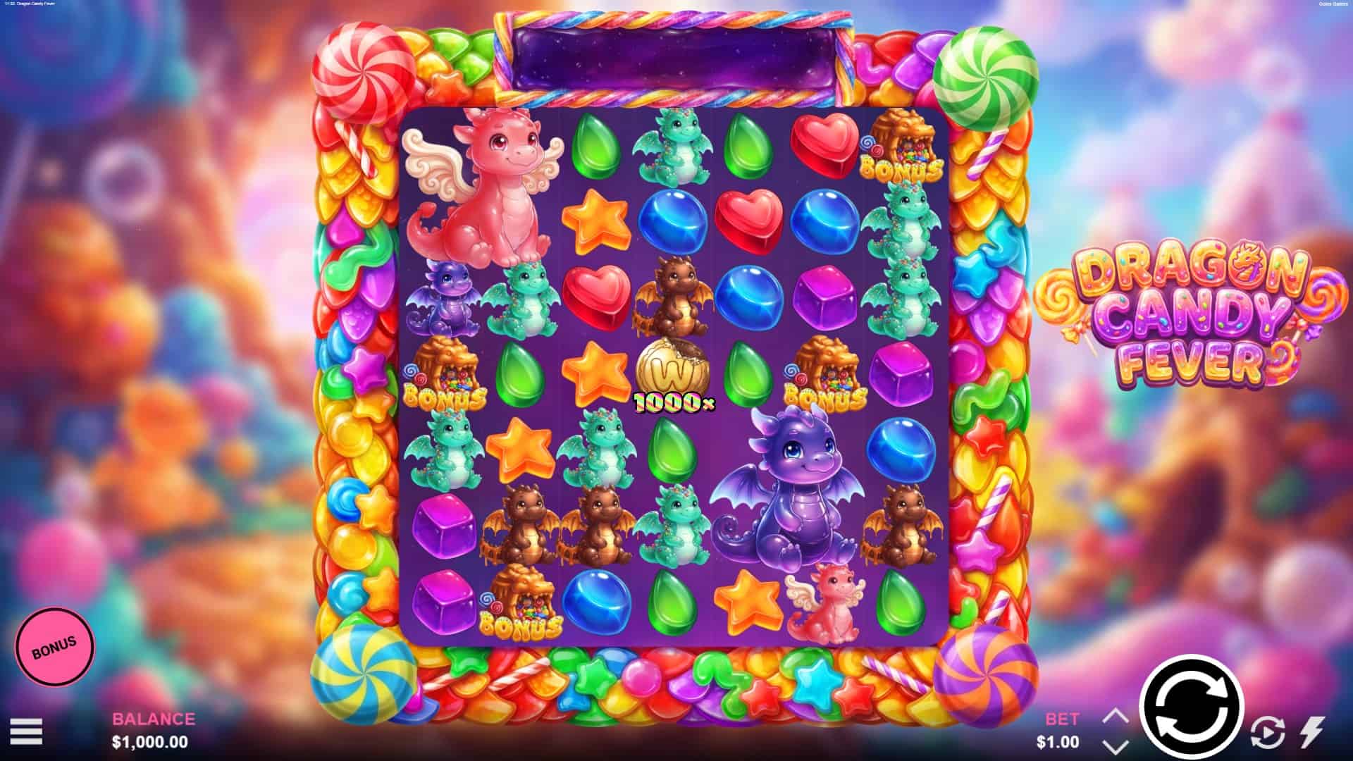 Dragon Candy Fever slot gameplay reels