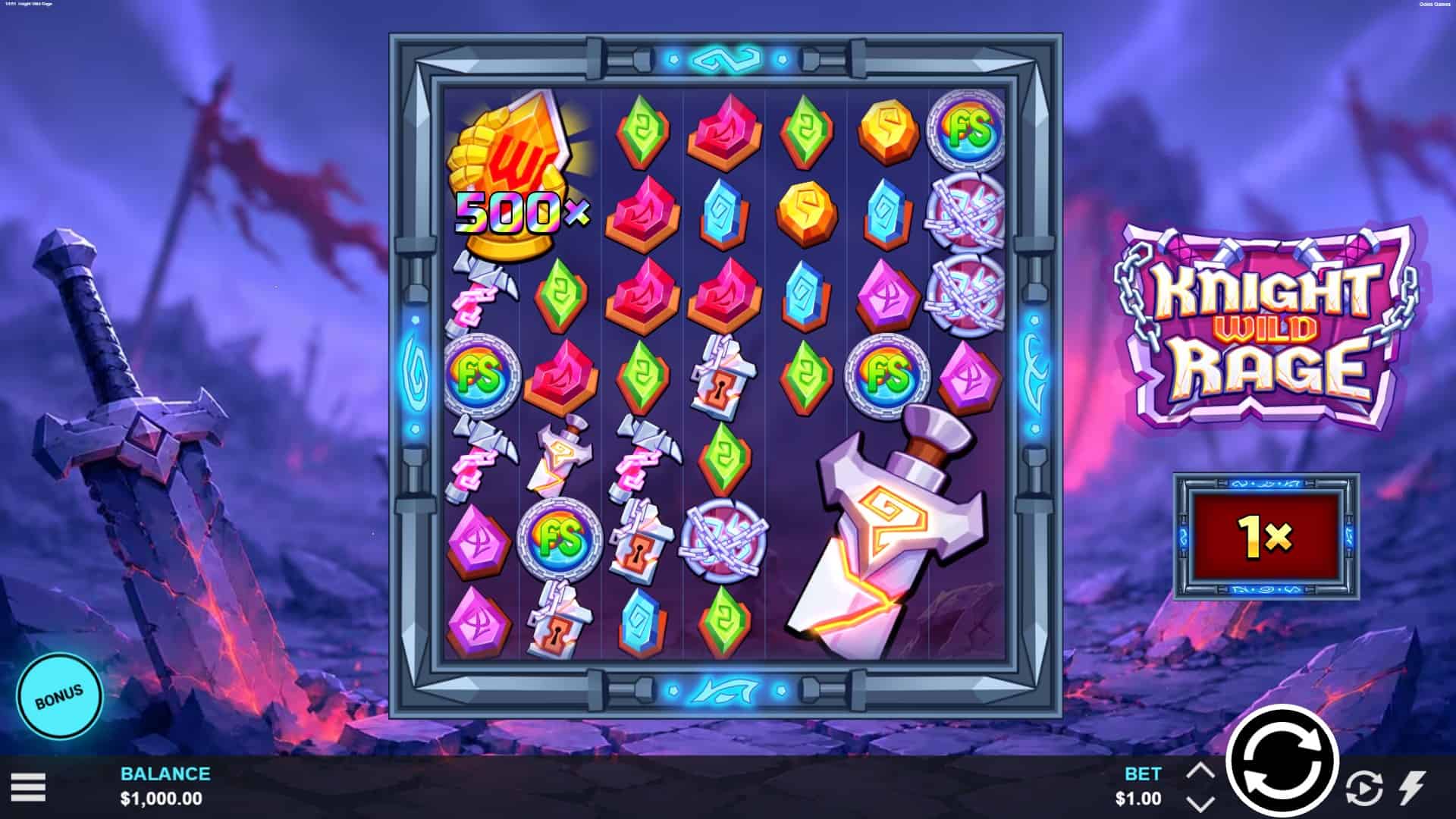 Knight Wild Rage slot gameplay reels