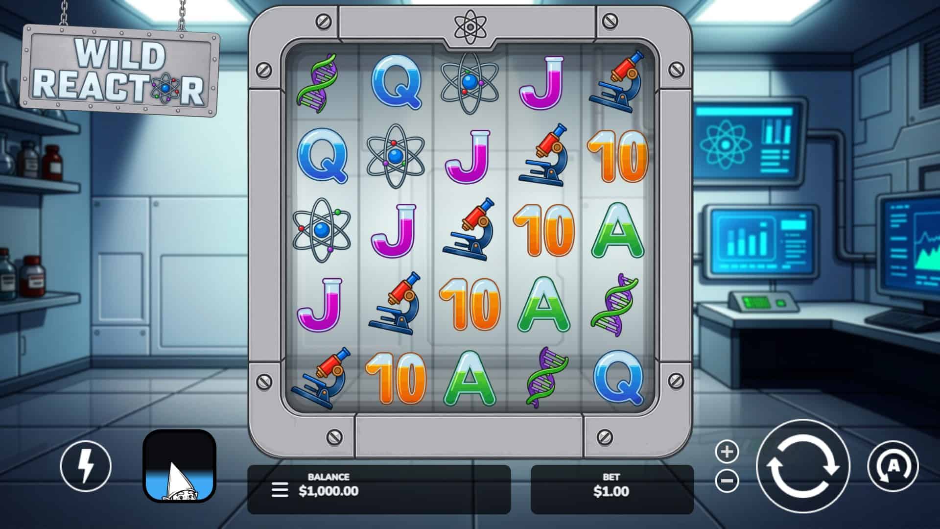 Wild Reactor slot gameplay reels