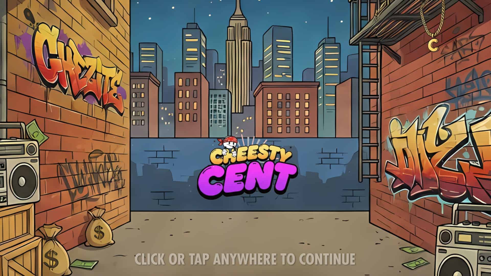 Cheesty Cent slot intro screen