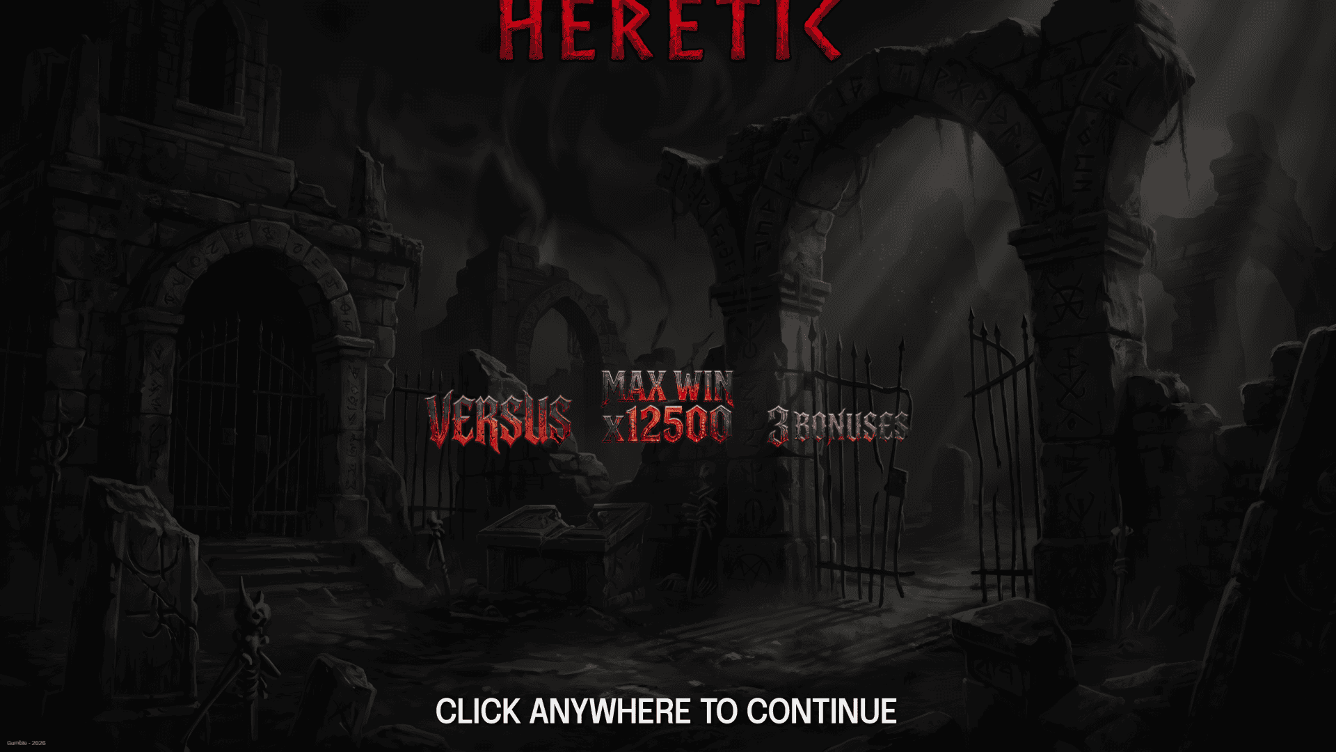 Heretic slot intro screen