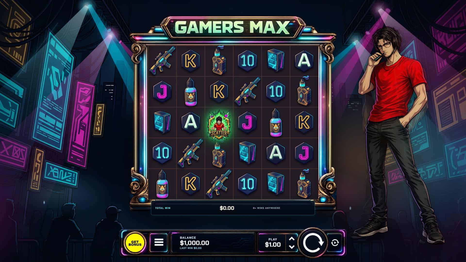 Gamers Max slot gameplay reels