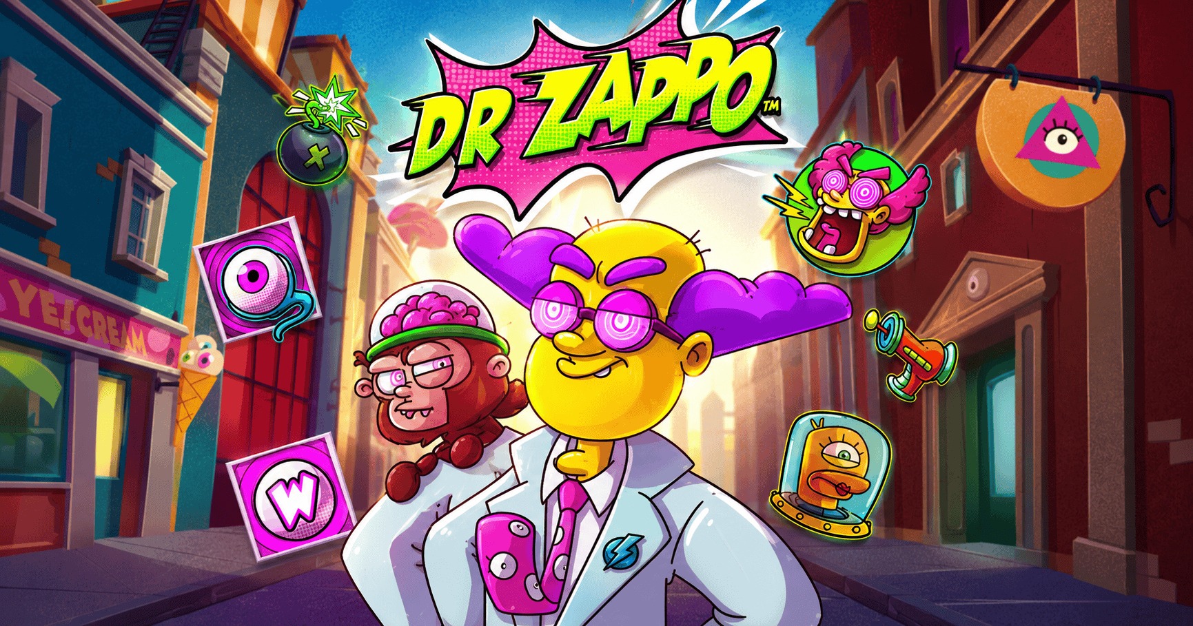 Dr Zappo Slot Demo by Hacksaw Gaming slot cover image
