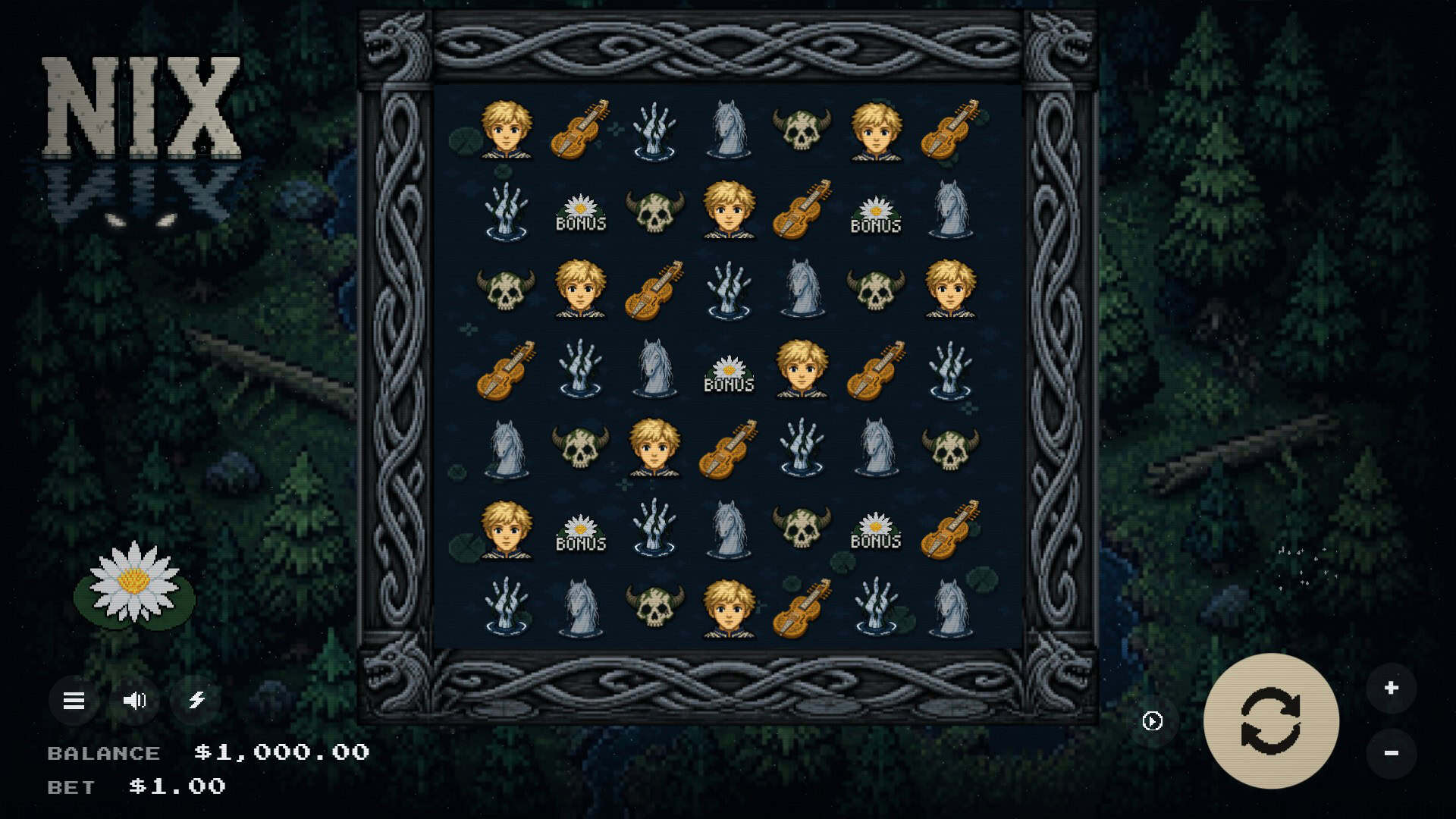 Nix slot gameplay reels
