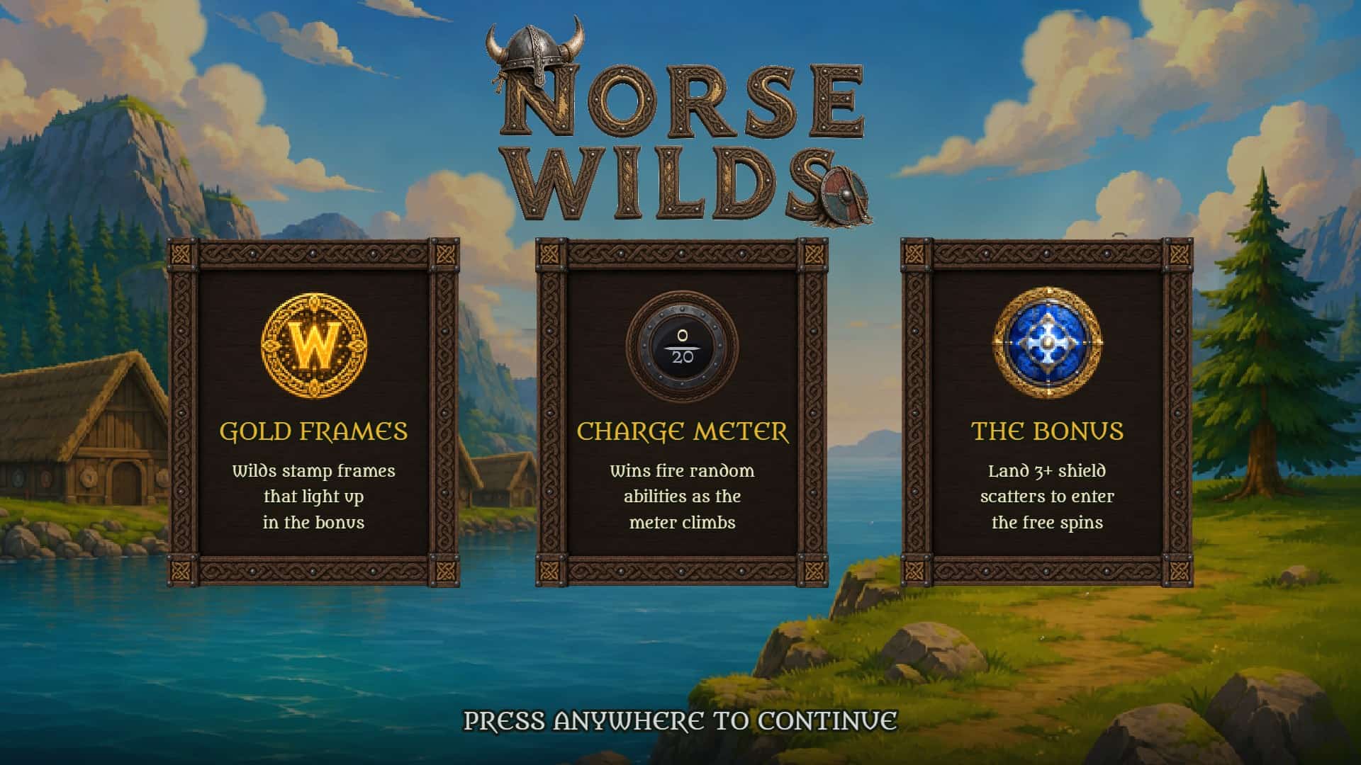 Norse Wilds slot intro screen