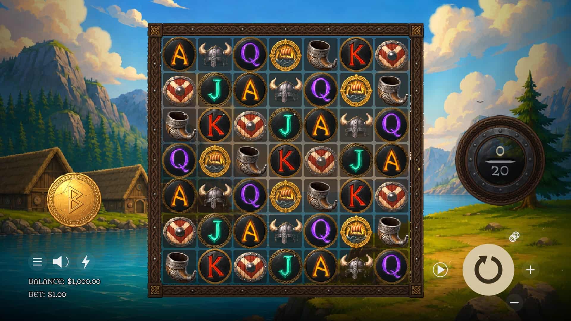 Norse Wilds slot gameplay reels