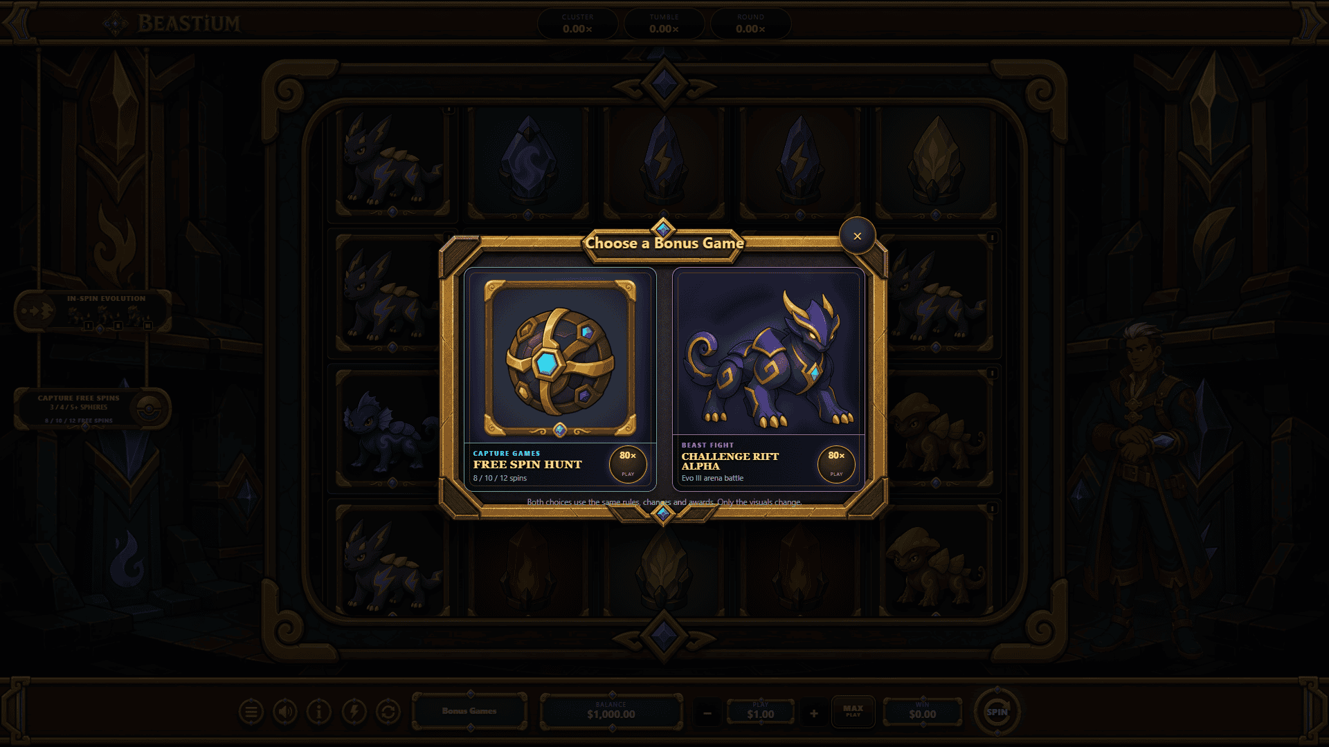 Beastium: ET bonus buy menu