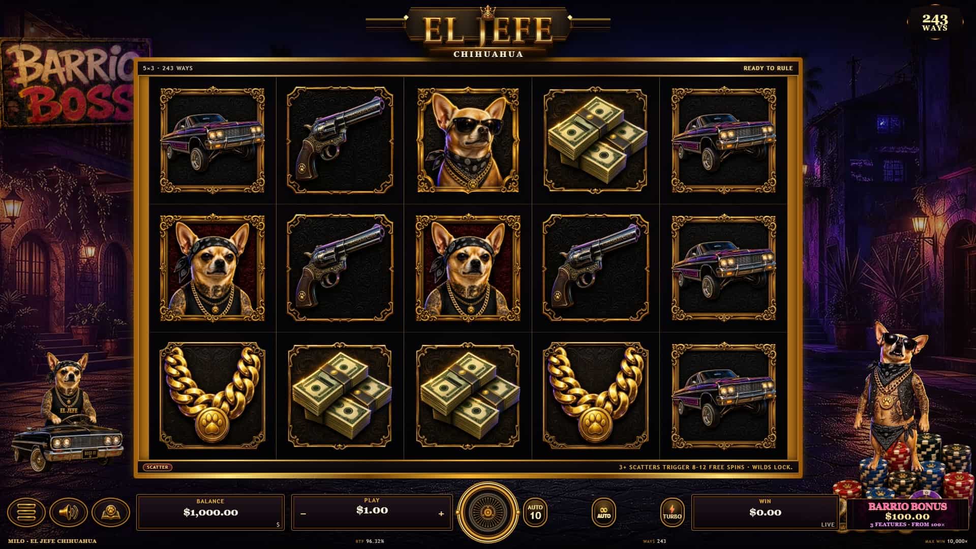 El Jefe slot gameplay reels