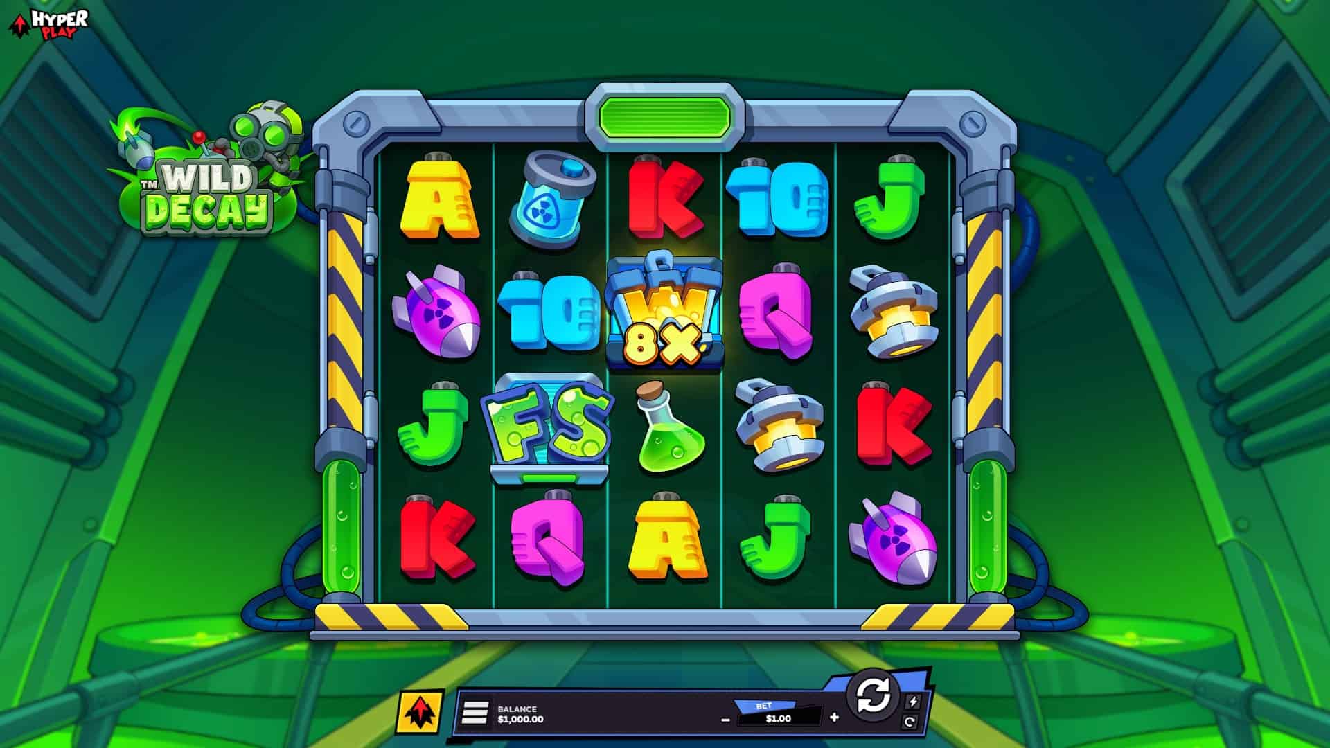 Wild Decay slot gameplay reels