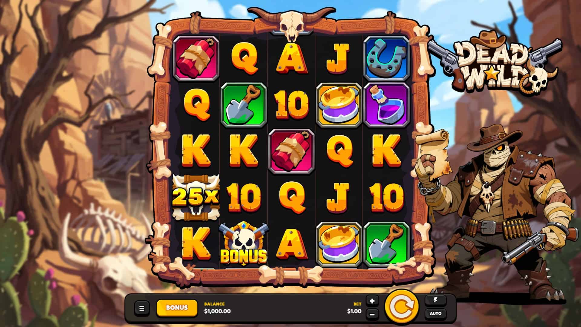 Dead Wild slot gameplay reels