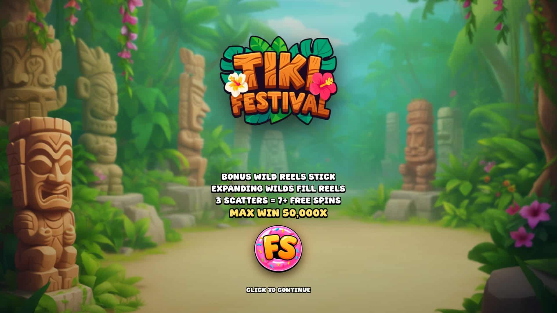 Tiki Festival slot intro screen