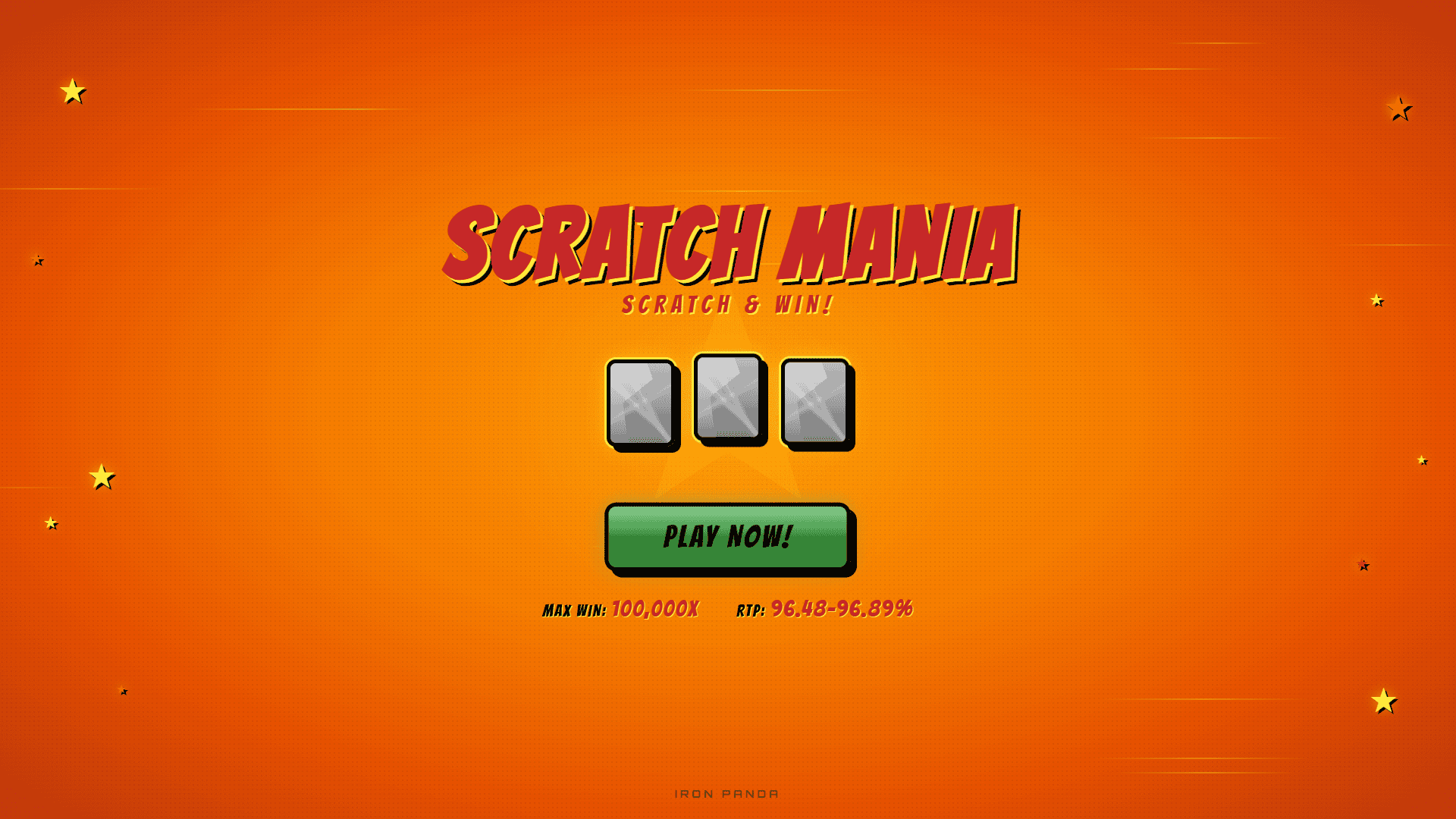 Scratch Mania slot intro screen