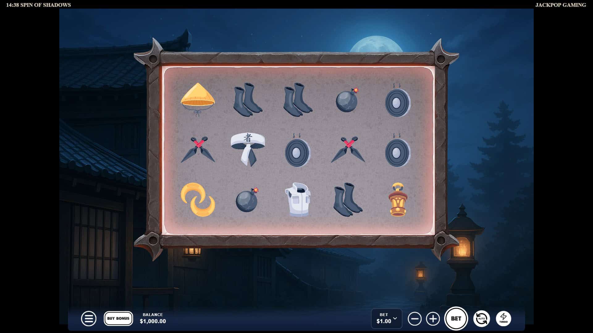 Spin Of Shadows slot gameplay reels