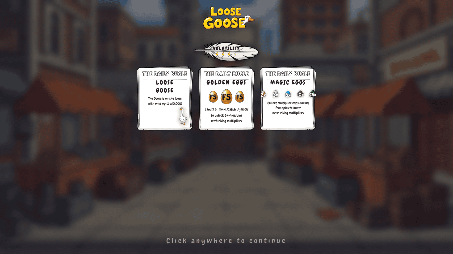 Loose Goose slot intro screen