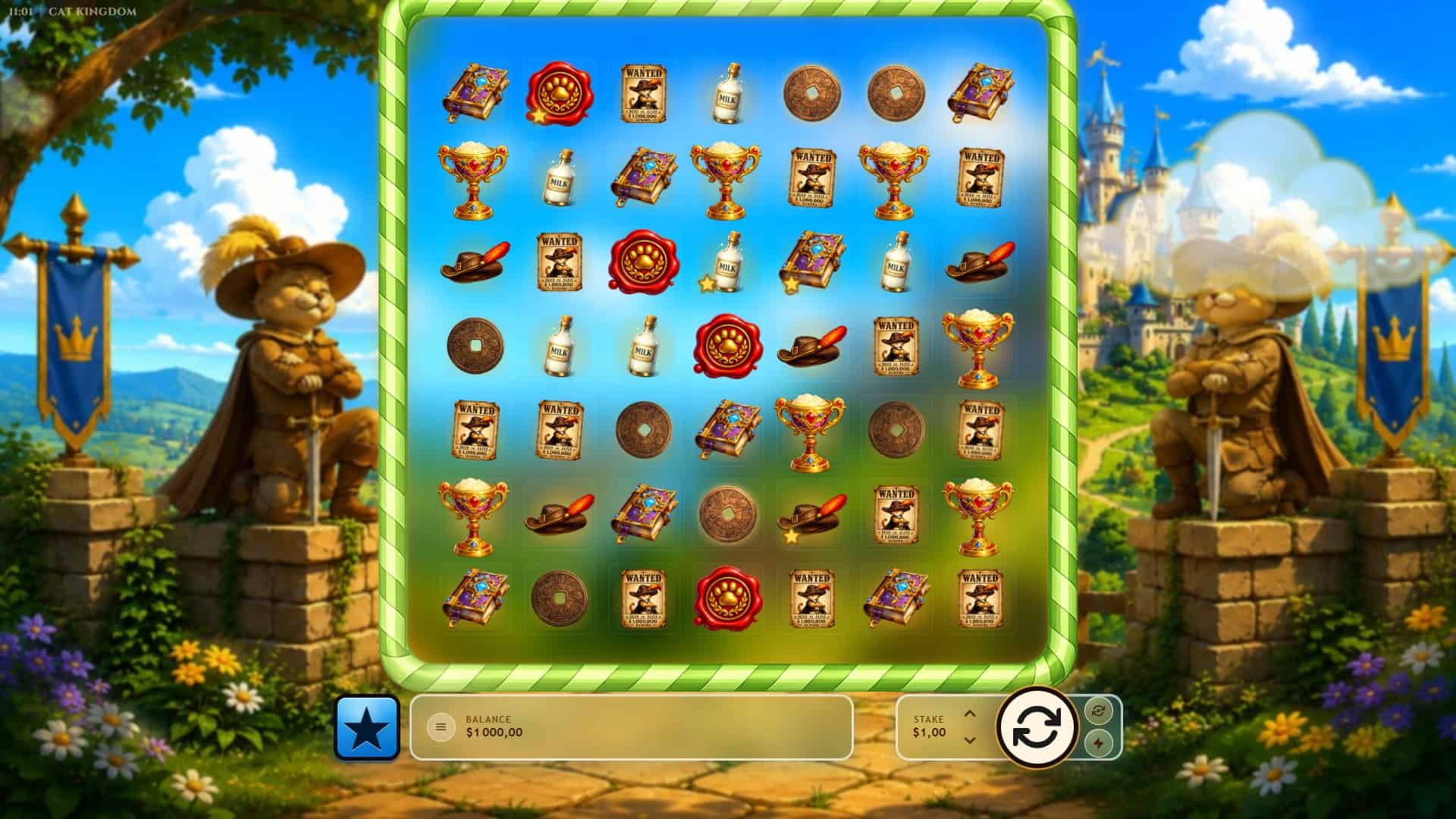 Cat Kingdom slot gameplay reels
