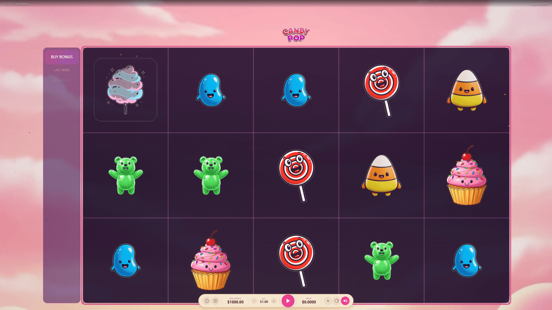 Candy Pop slot gameplay reels