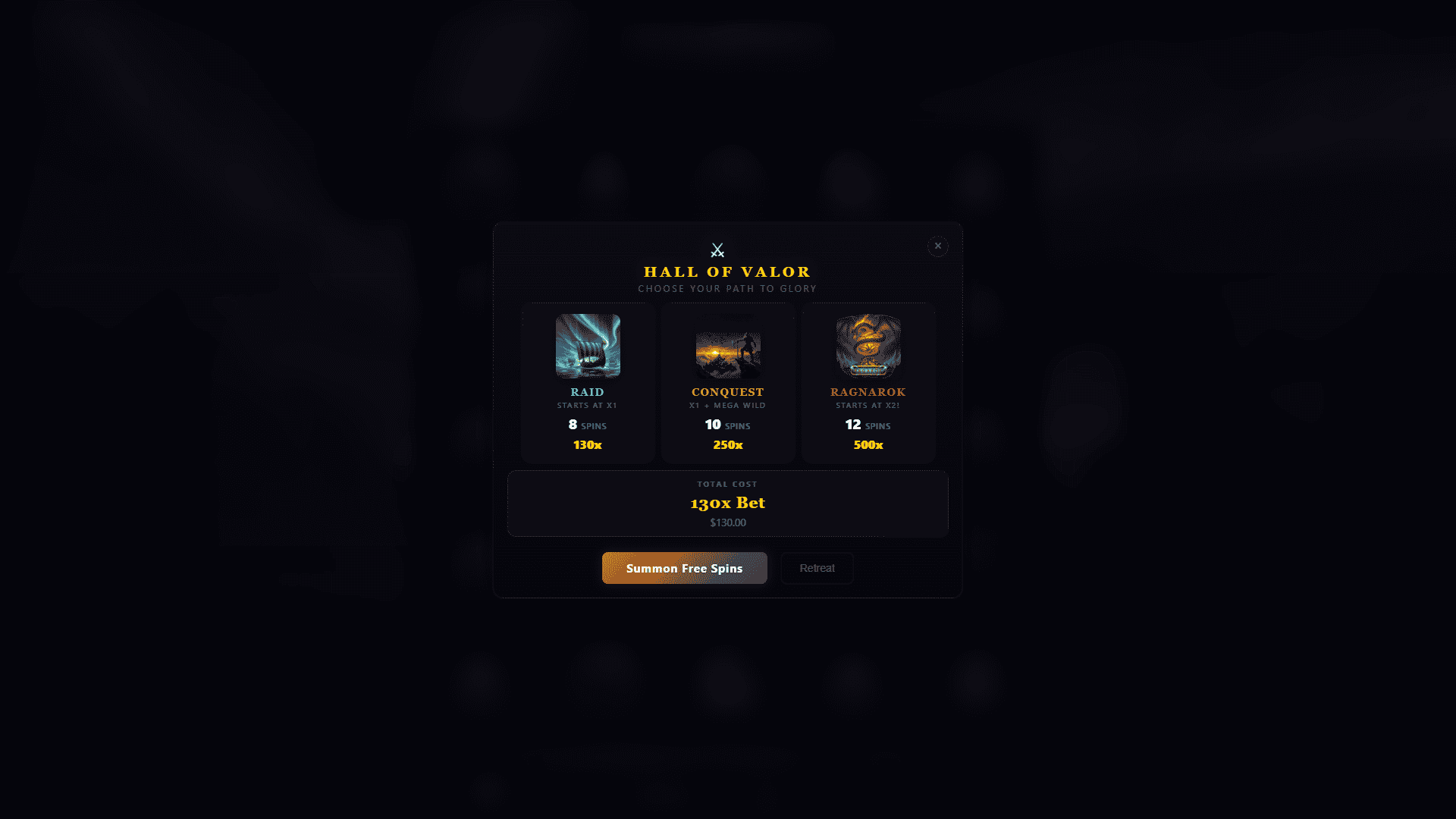 Waylanders realm of legends bonus buy menu
